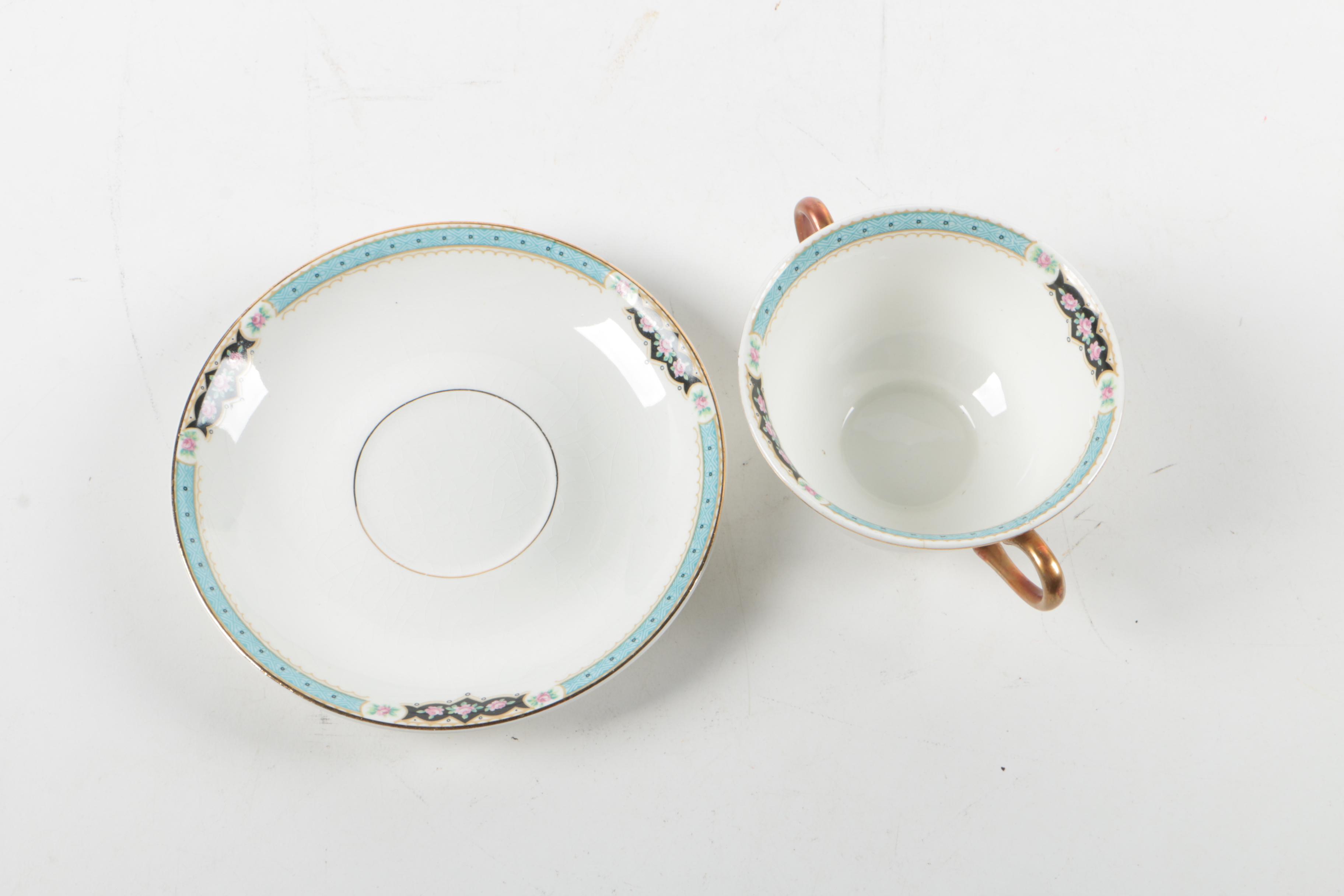 Canonsburg China Cream Soup Bowls and Saucers