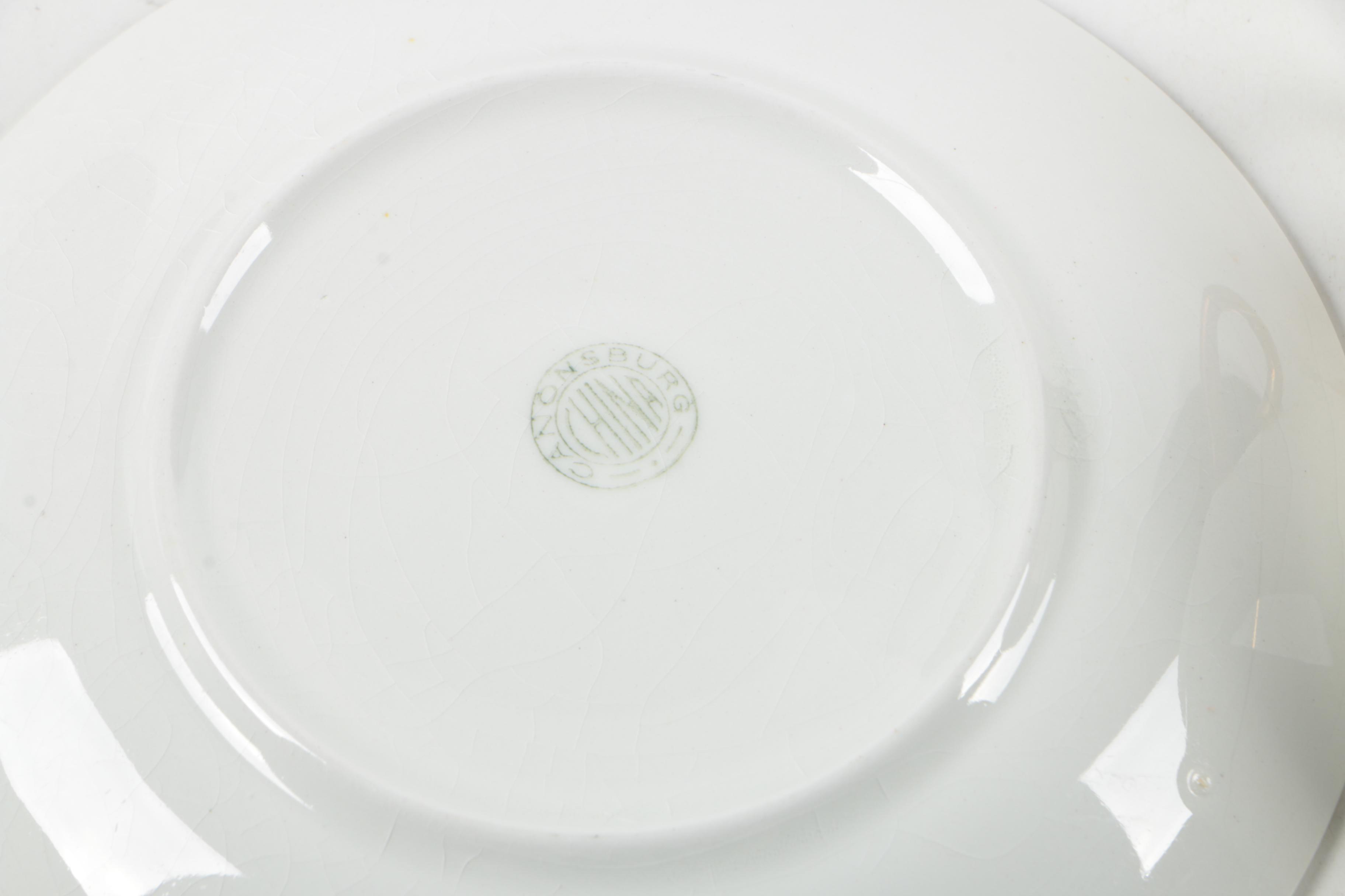 Canonsburg China Cream Soup Bowls and Saucers