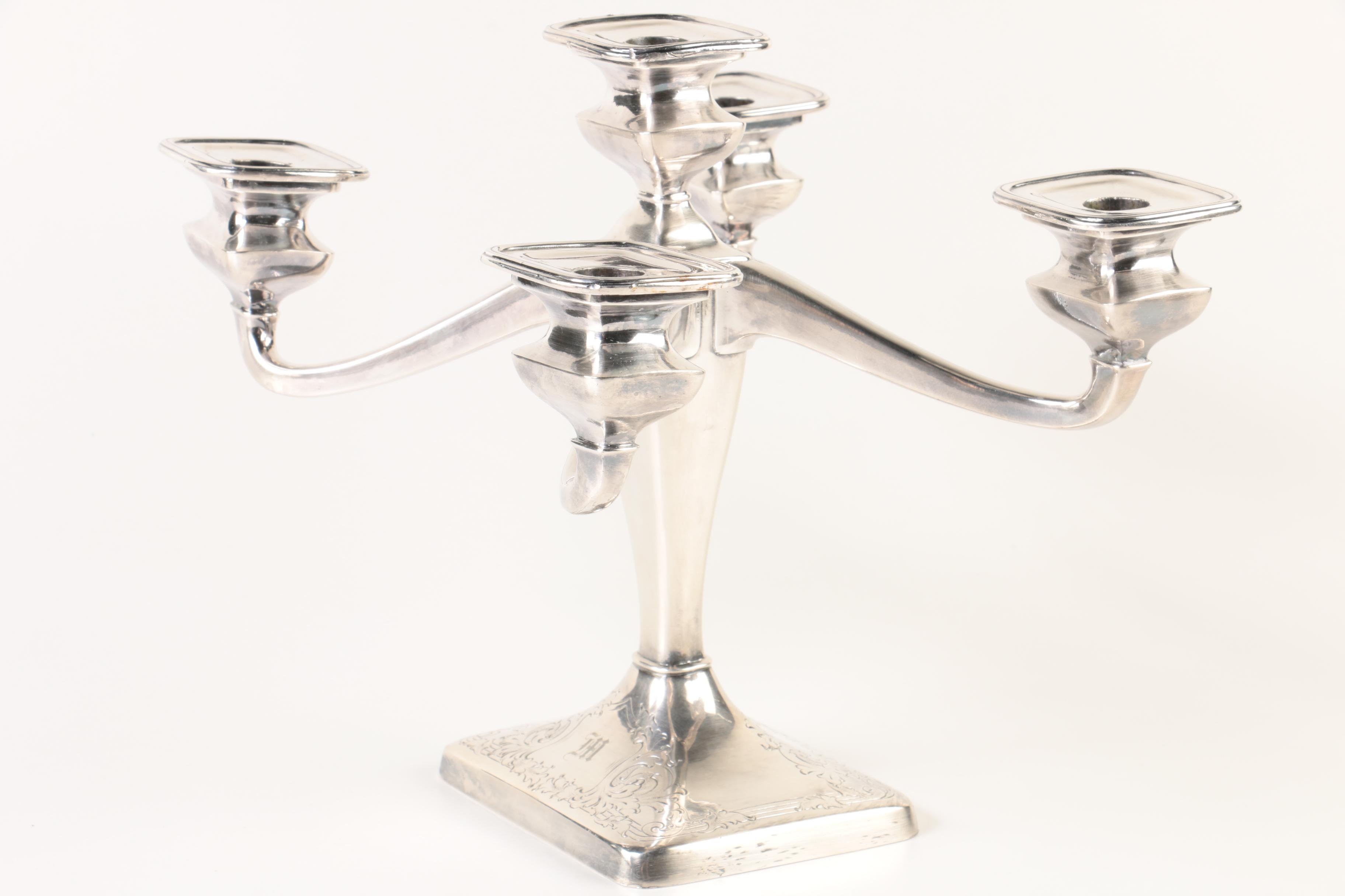 Meriden Britannia Co. Modern Silver Plate Candelabrum