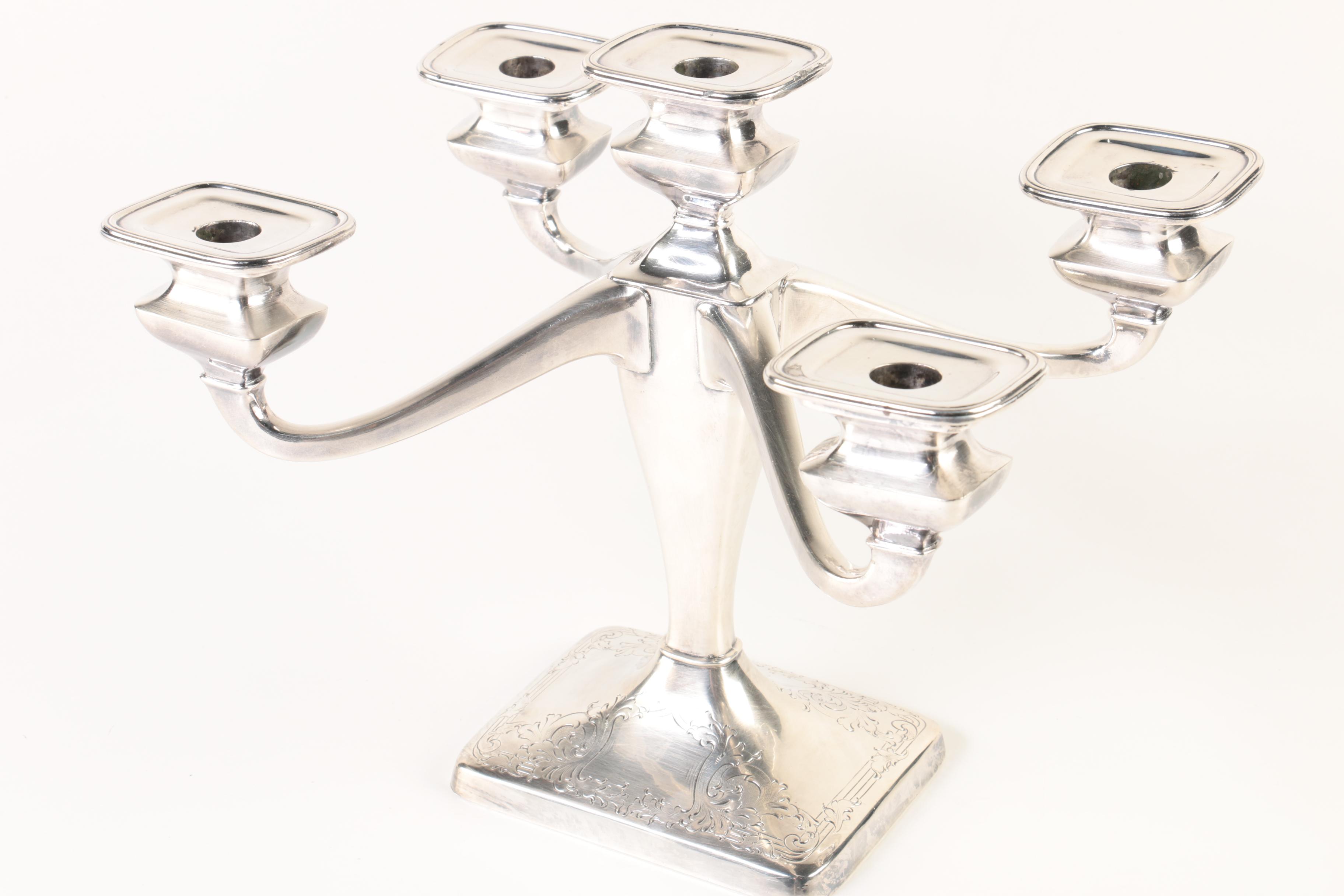 Meriden Britannia Co. Modern Silver Plate Candelabrum