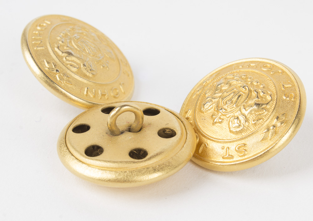 St. John Gold Tone Emblem Buttons