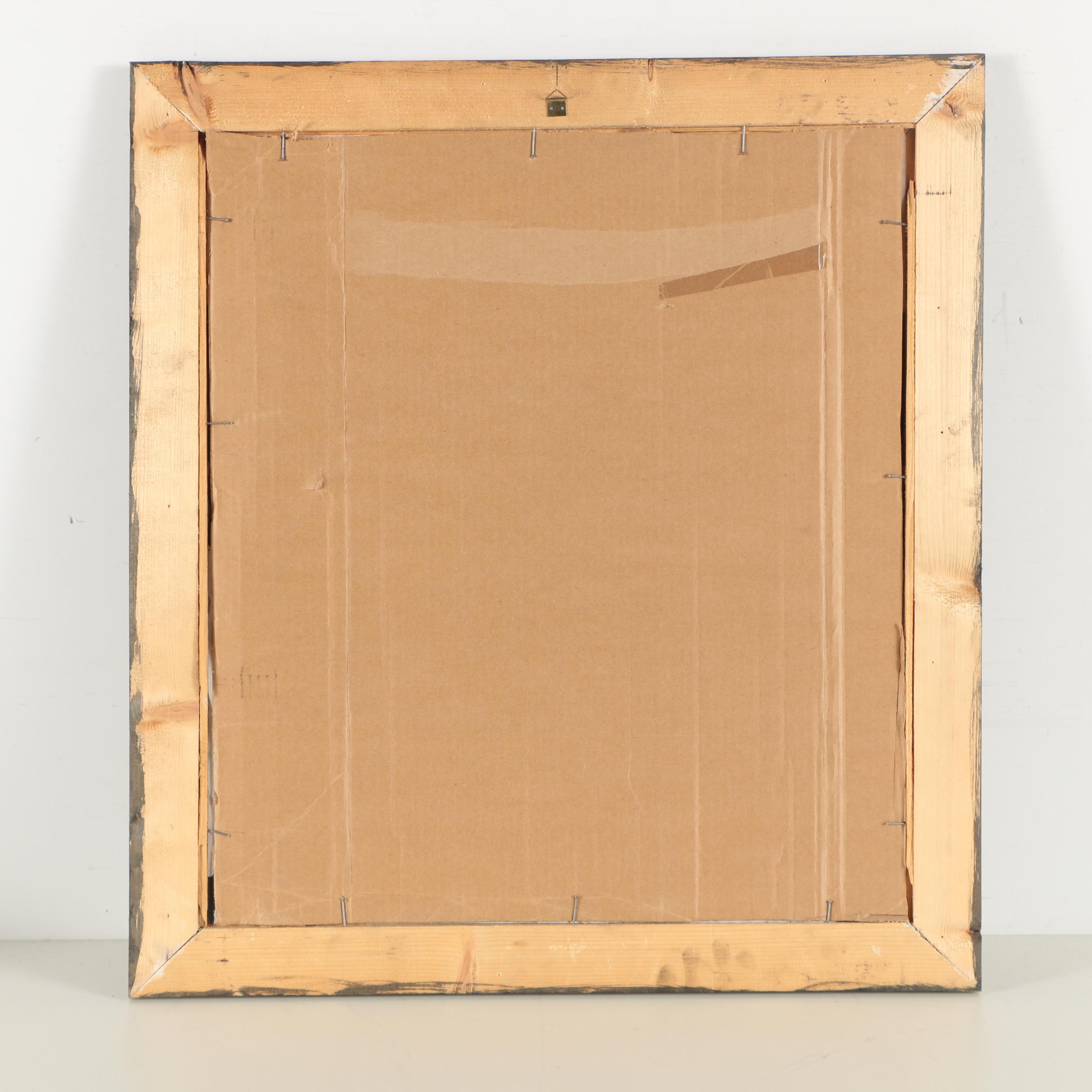 Eastern Orthodox Gouache and Gold Leaf Reverse Glass Painting of Jesus Christ