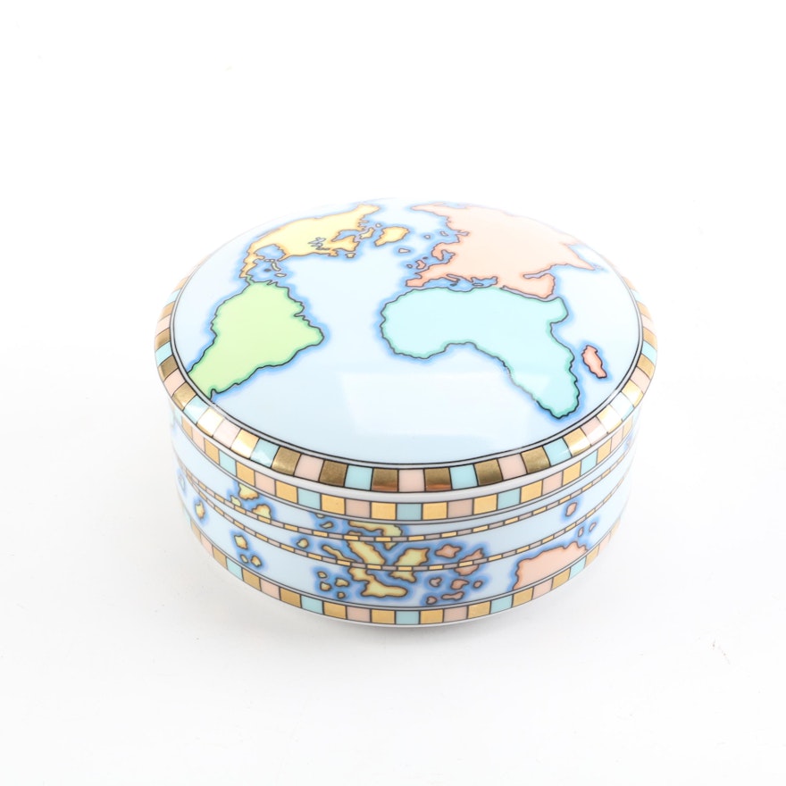 Tiffany & Co. World Map Trinket Box