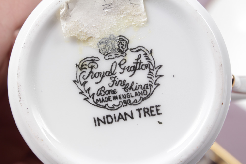 Porcelain Tableware Featuring "Indian Tree" by Royal Grafton