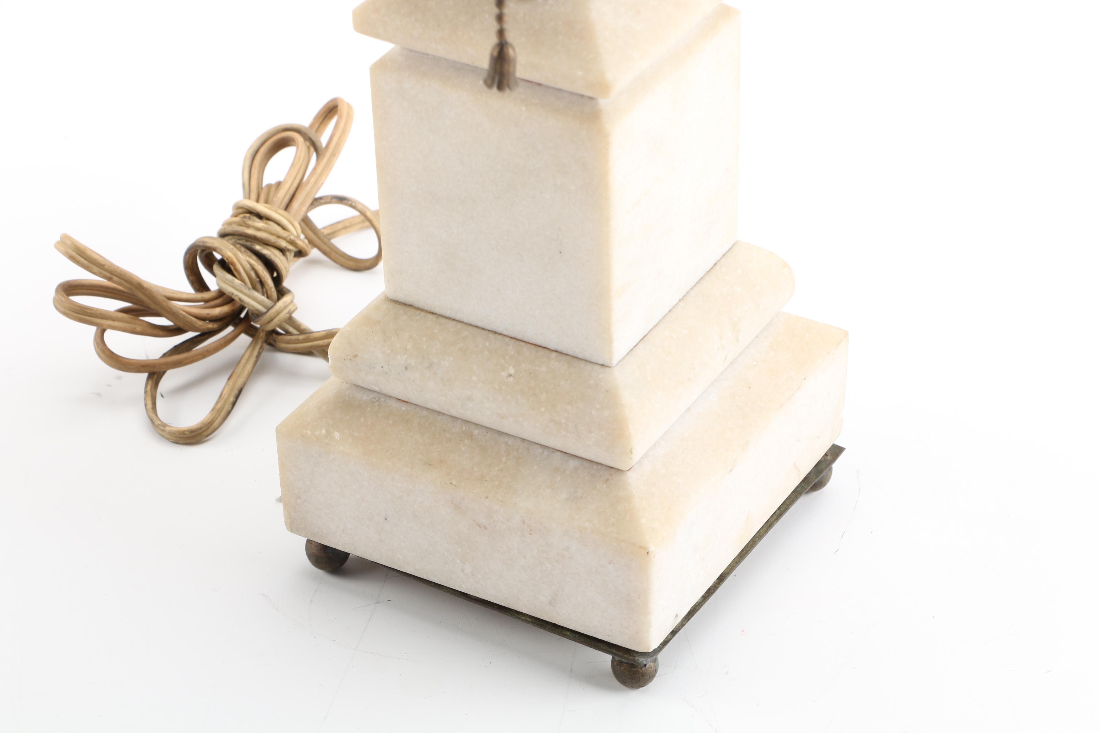 Metal and Marble Table Lamp