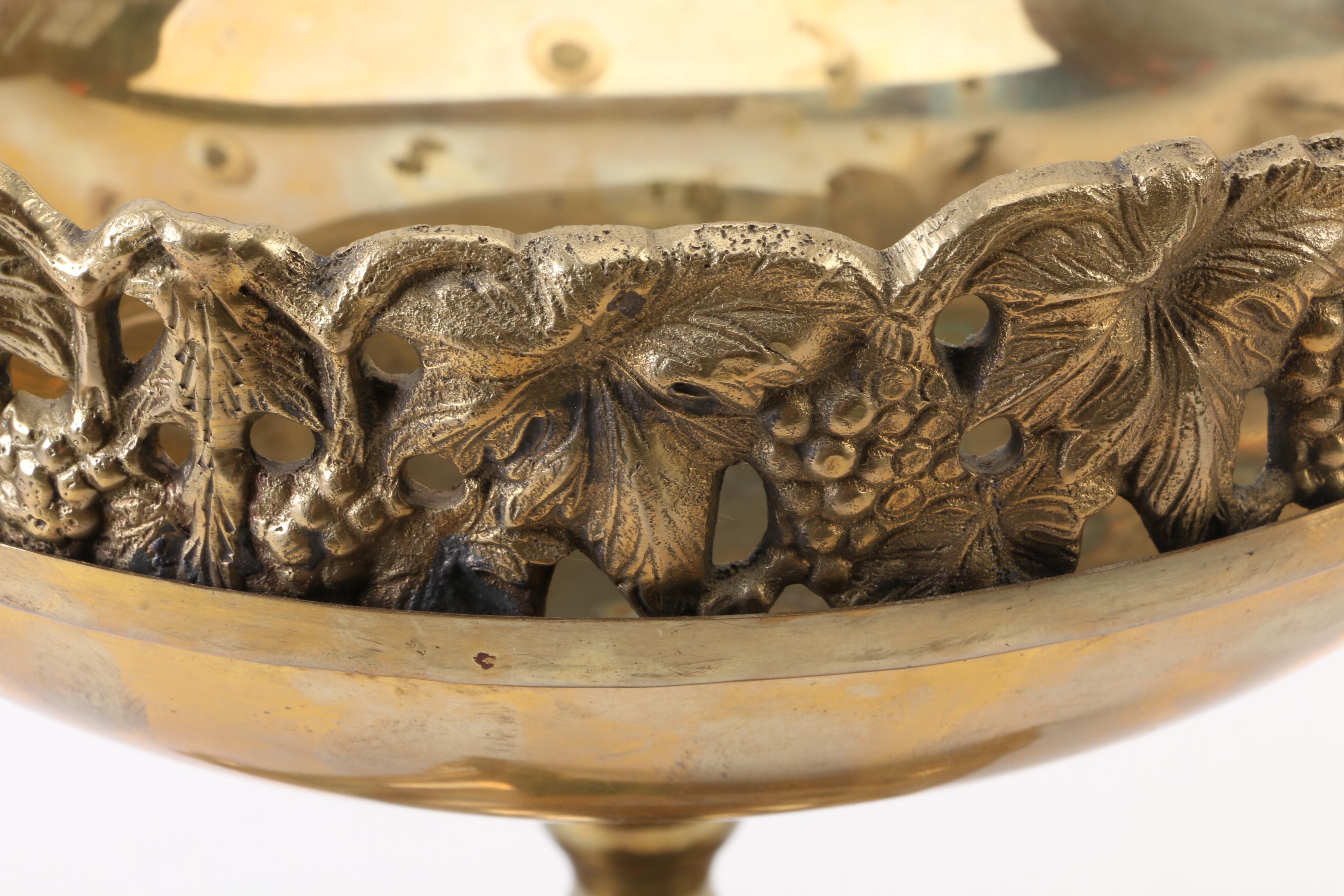 Baldwin Forged Solid Brass Candlesticks and Sadek Footed Bowl