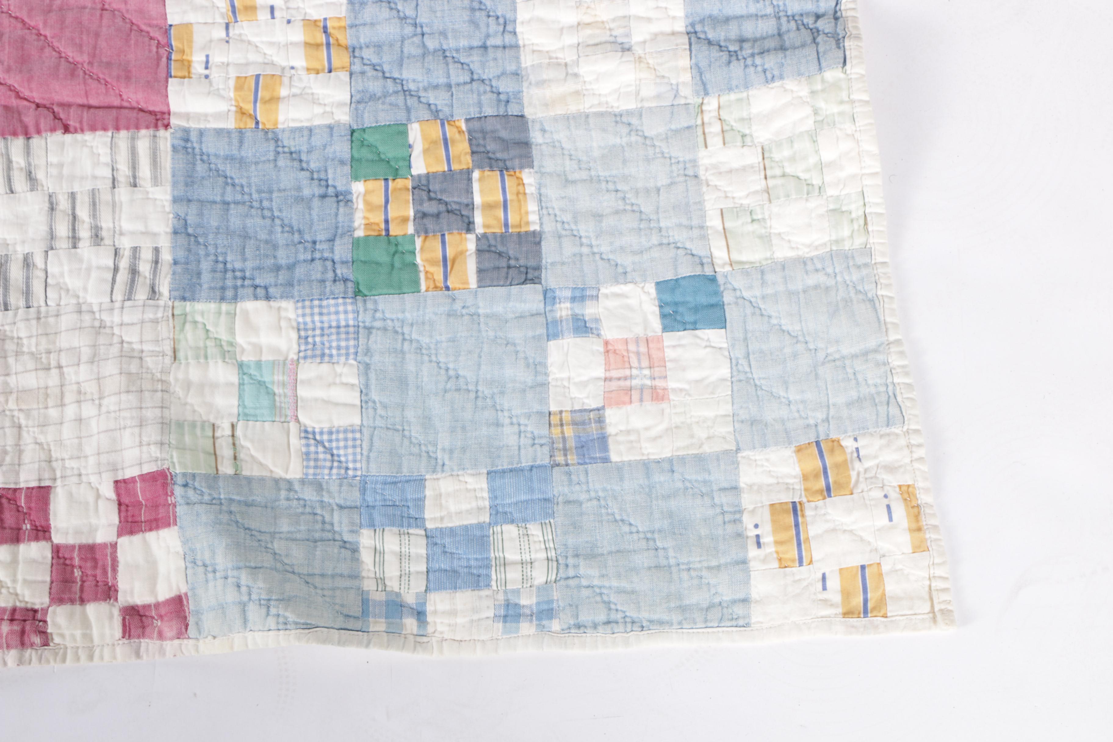 Antique Handmade "Nine Patch" Quilt