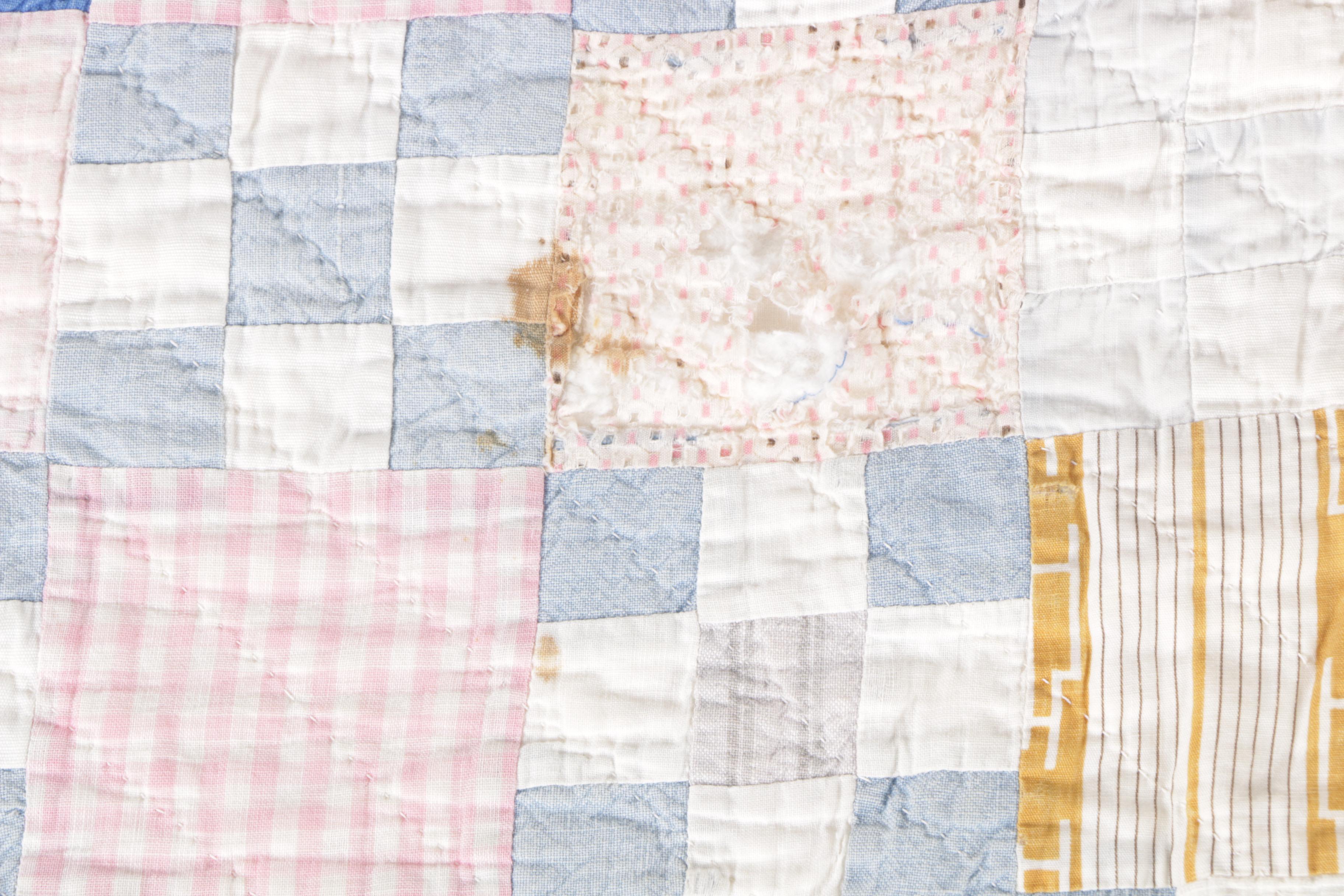 Antique Handmade "Nine Patch" Quilt