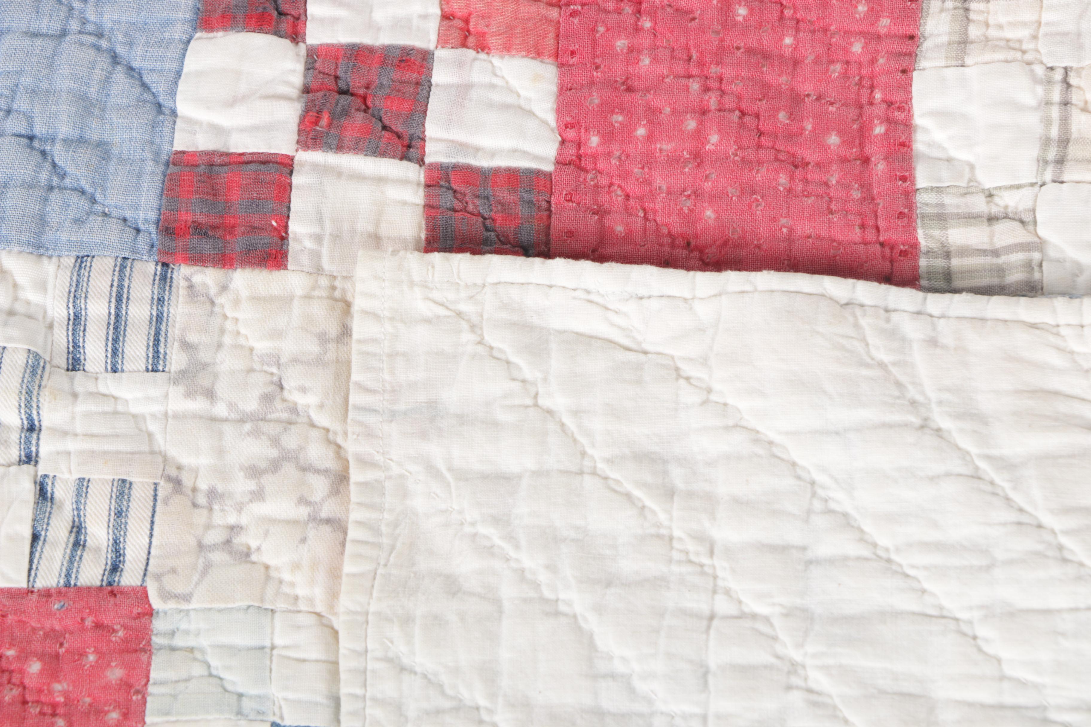 Antique Handmade "Nine Patch" Quilt