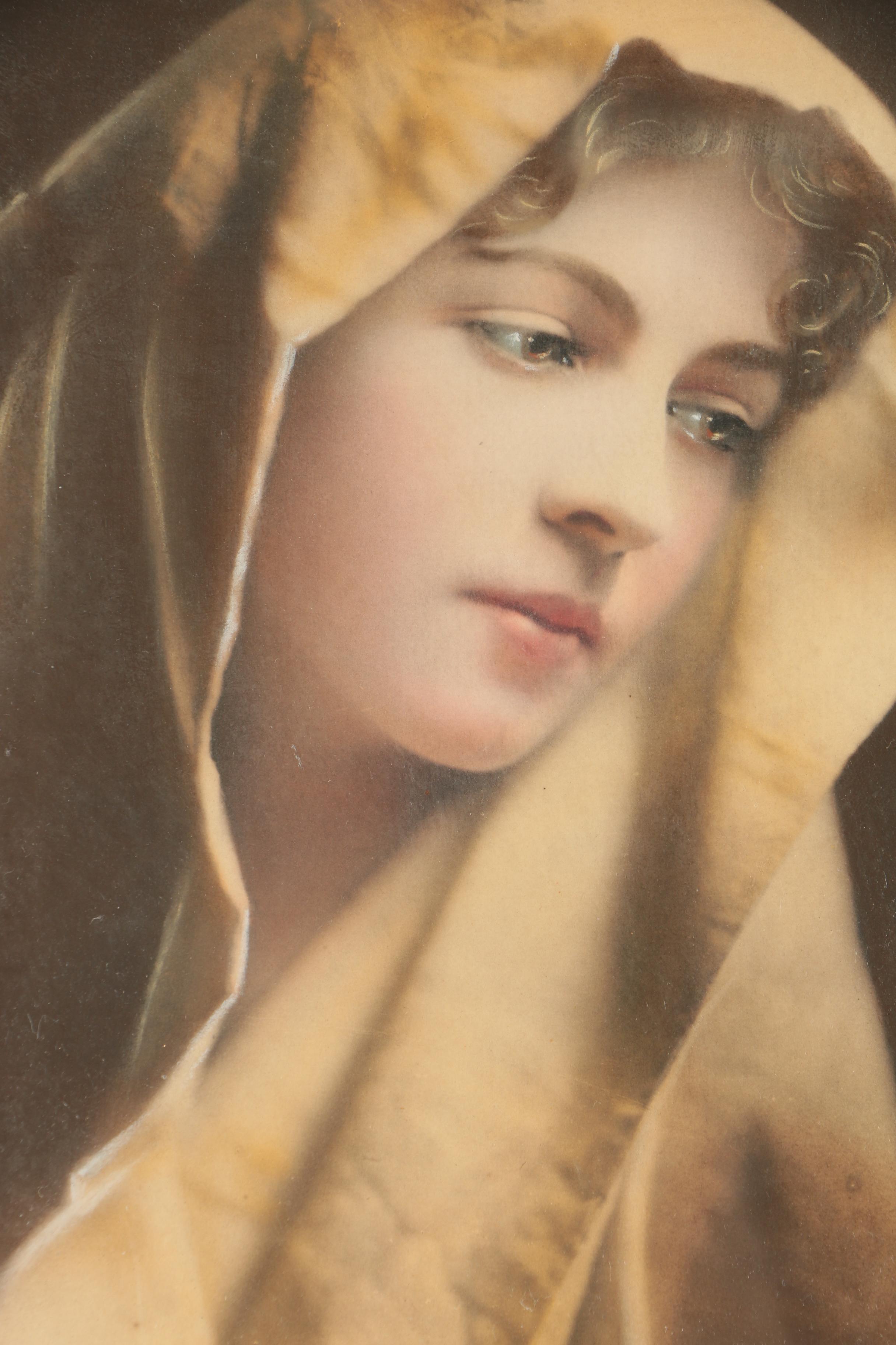 George B. Petty Hand-Colored Photograph "A Modern Madonna"