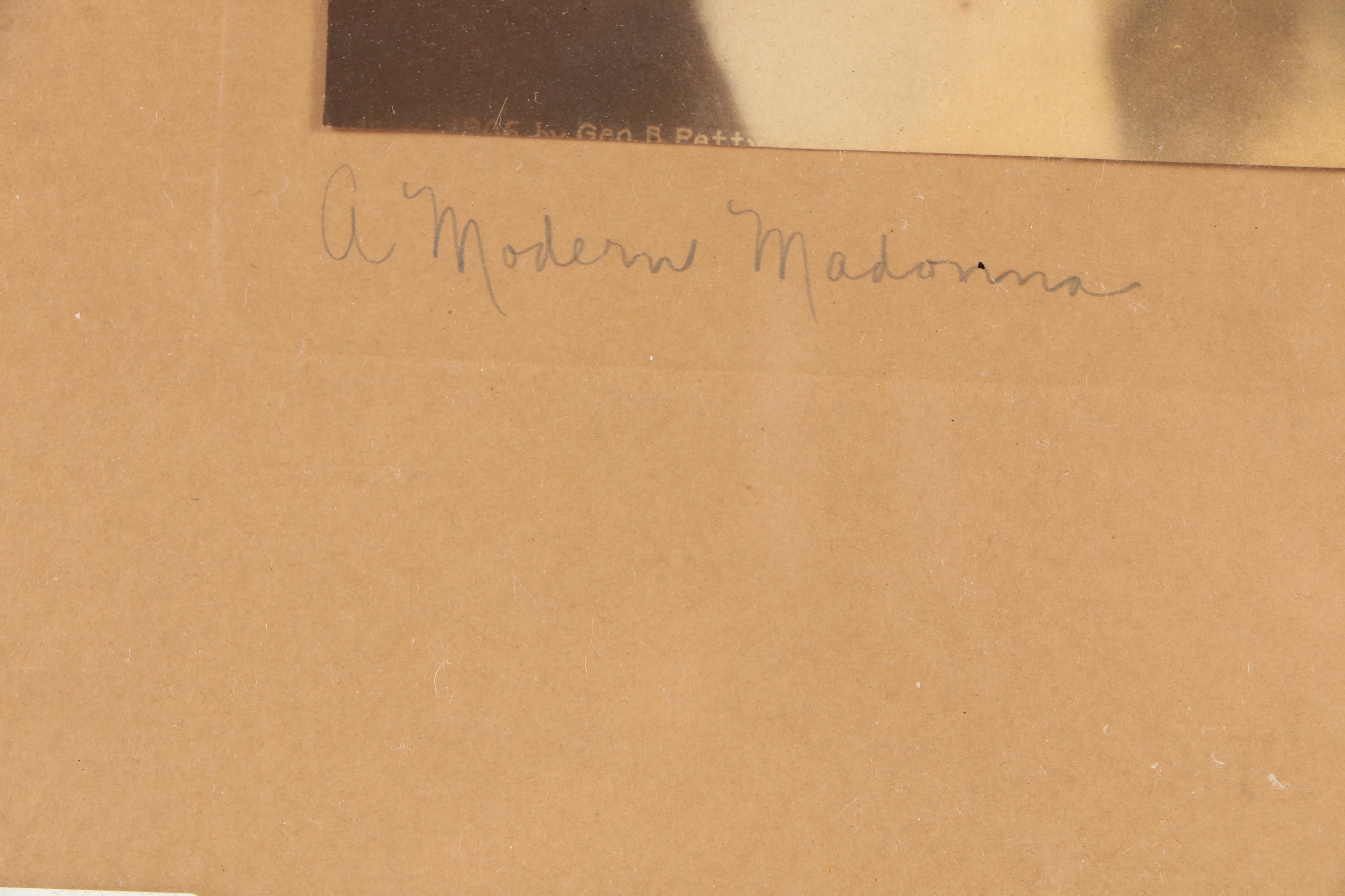 George B. Petty Hand-Colored Photograph "A Modern Madonna"
