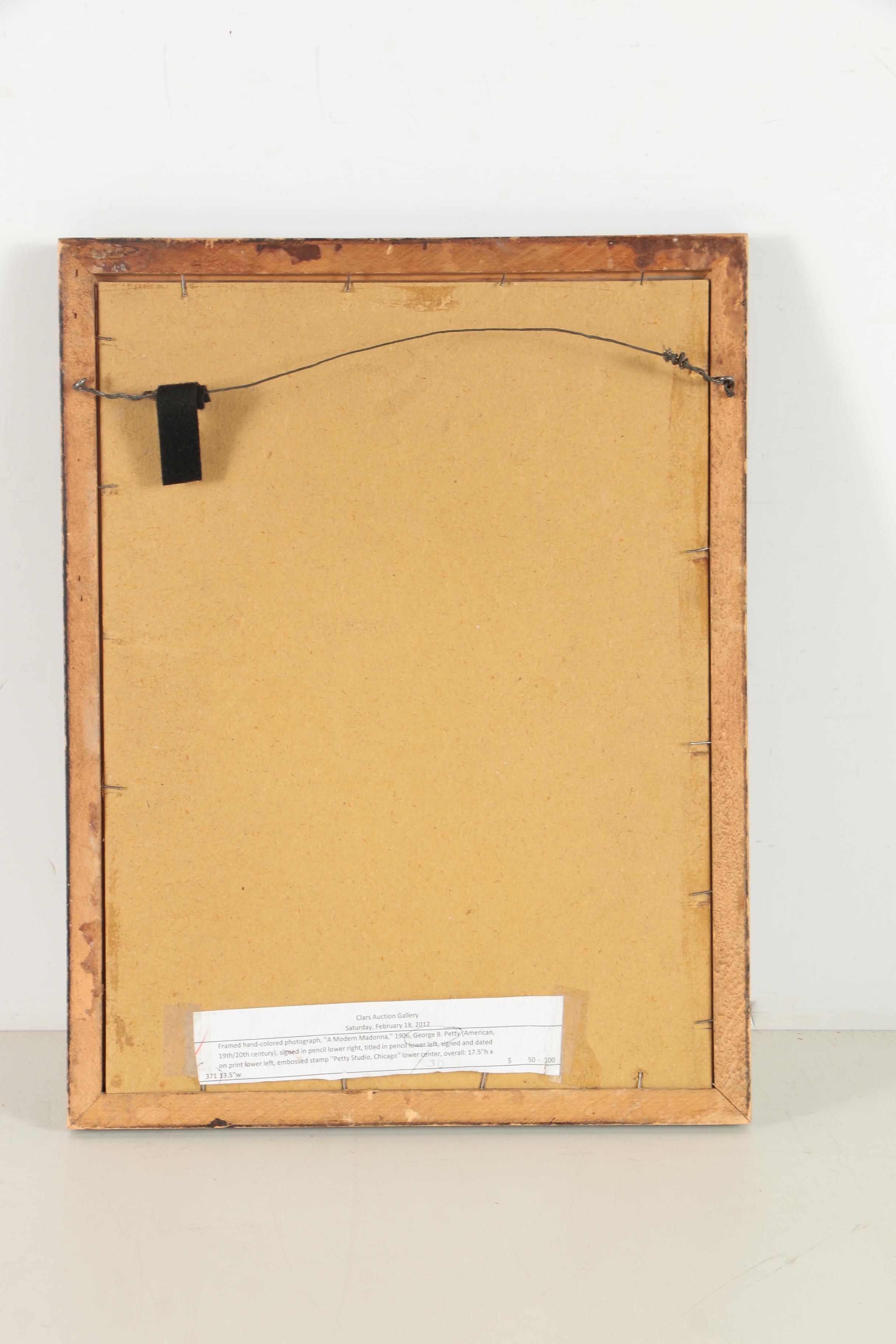 George B. Petty Hand-Colored Photograph "A Modern Madonna"