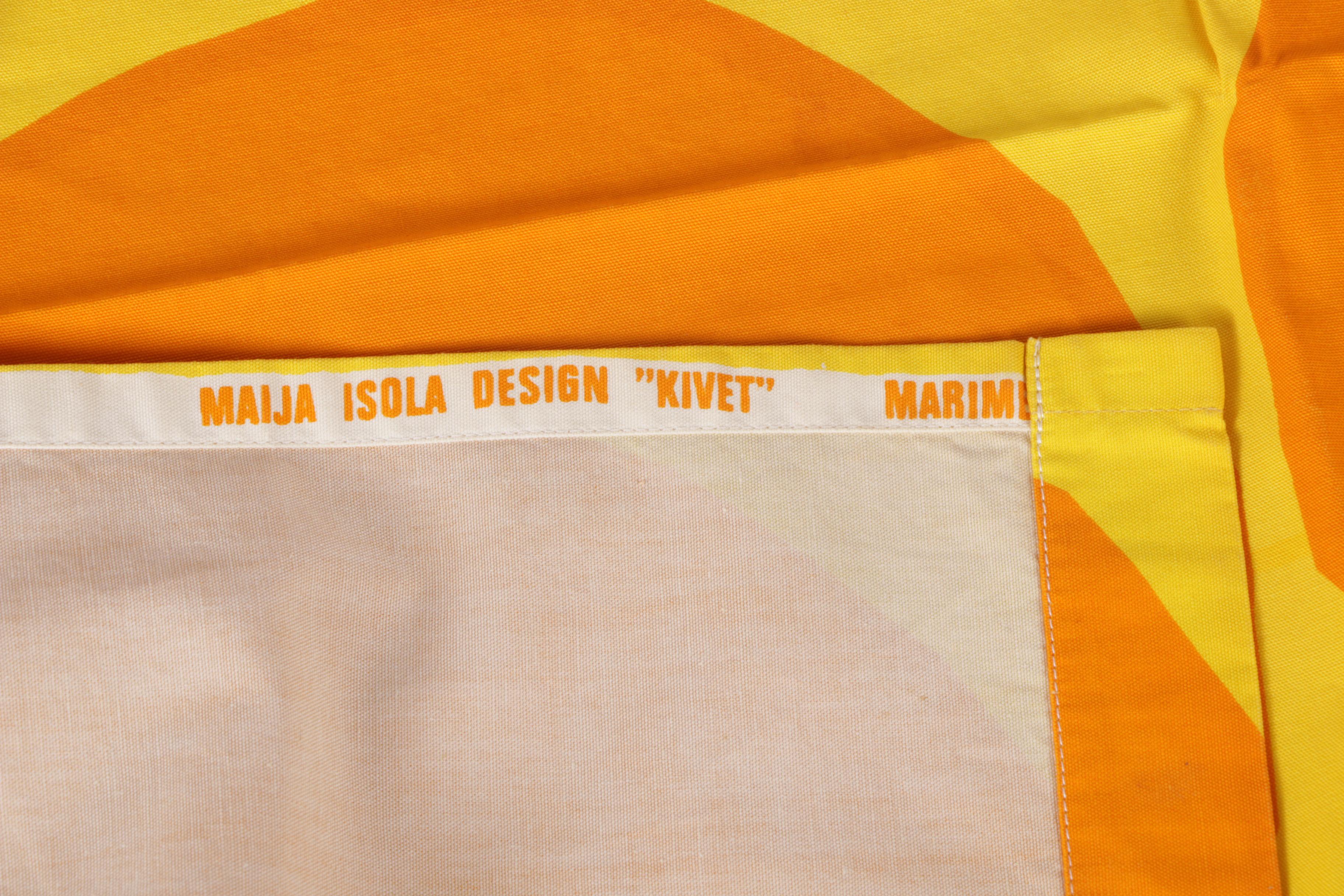 1970s Vintage Curtain Panels Including Marimekko Finnish Maija Isola Kivet Panel