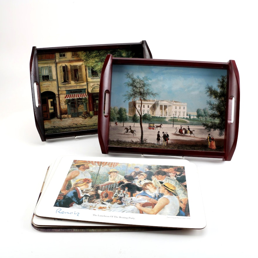 Decorative Renoir Place Mats and Serving Trays