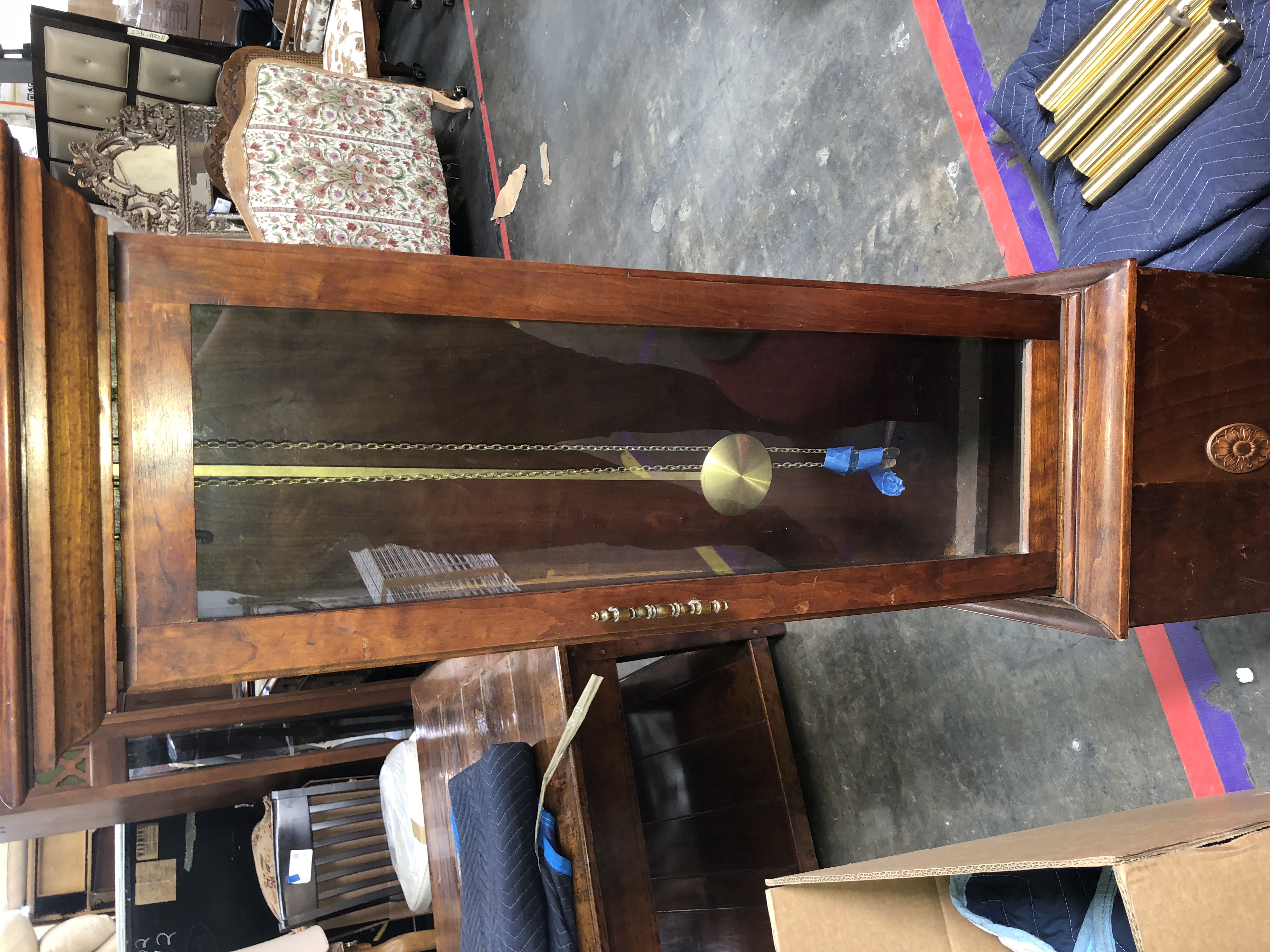 German Tempus Fugit Grandfather Clock