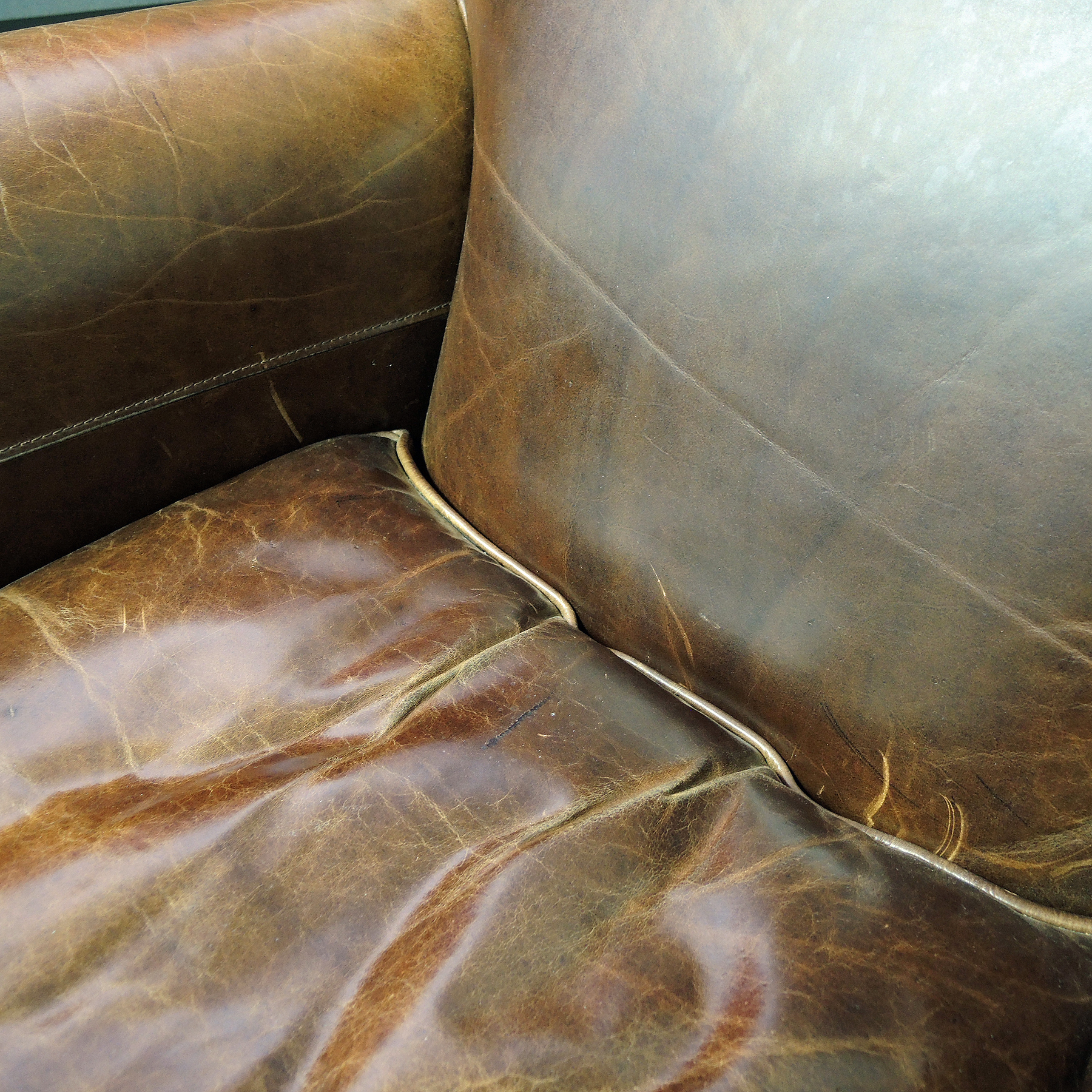 Craftwork Distressed Brown Leather Armchair