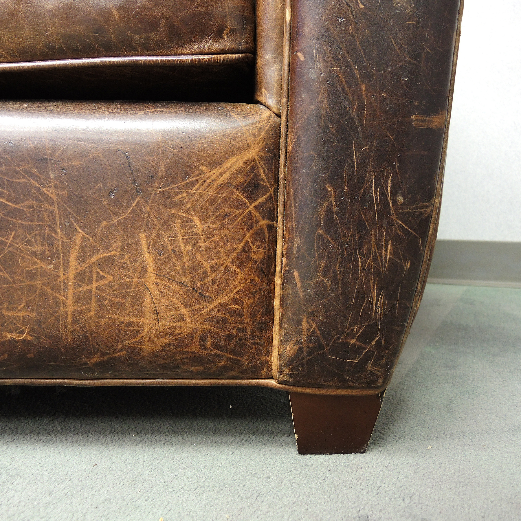 Craftwork Distressed Brown Leather Armchair