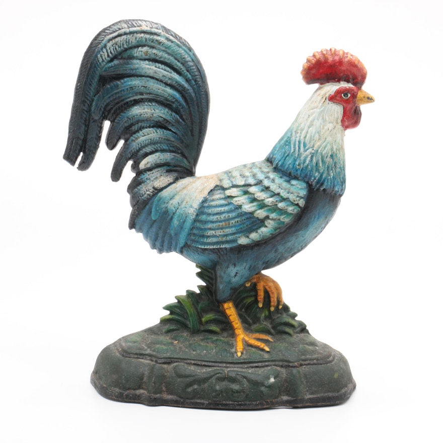 Cast Iron Rooster Door Stop