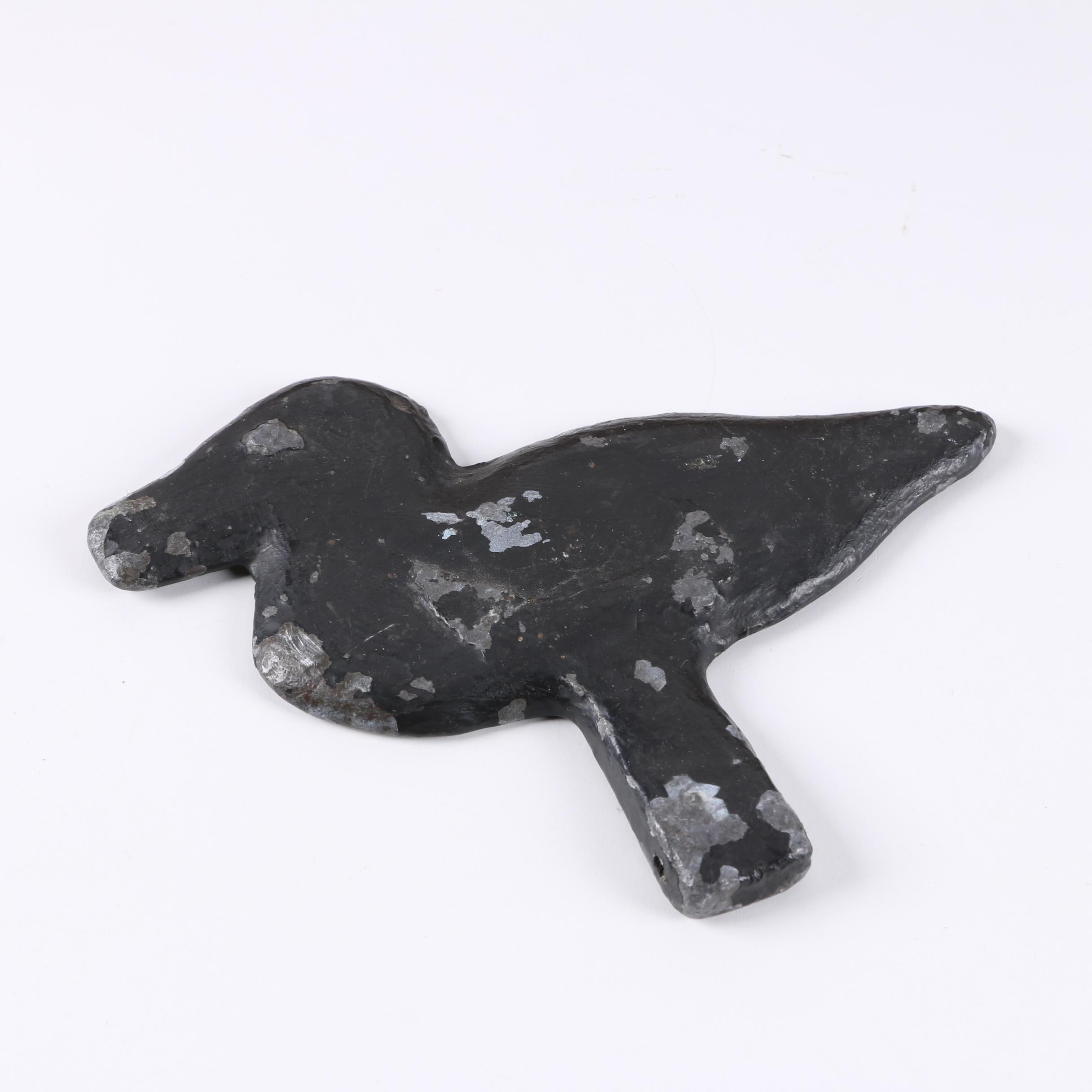 Antique Carnival Duck Shooting Targets with Wooden Stand