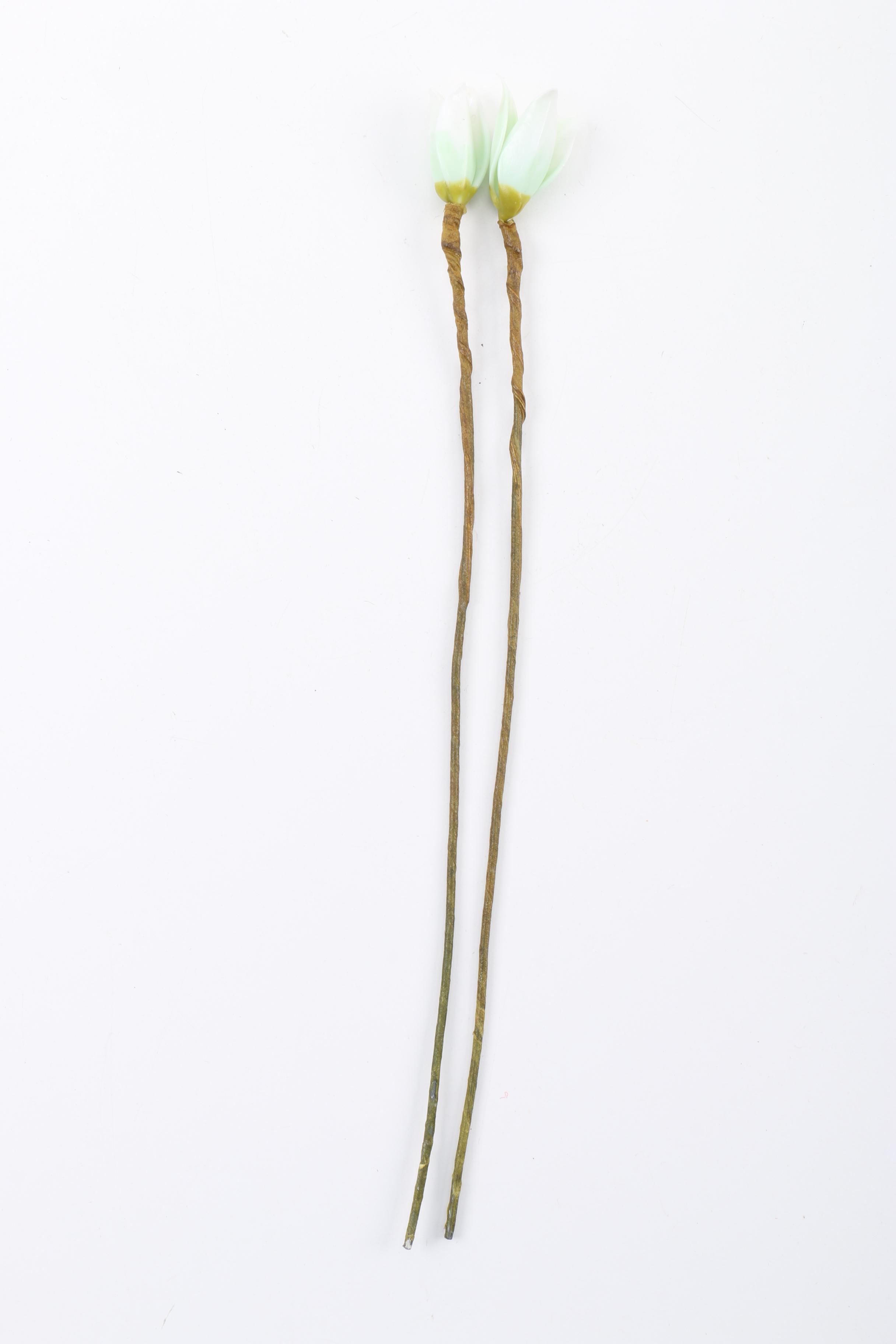 Glass Flowers On Wire Stems