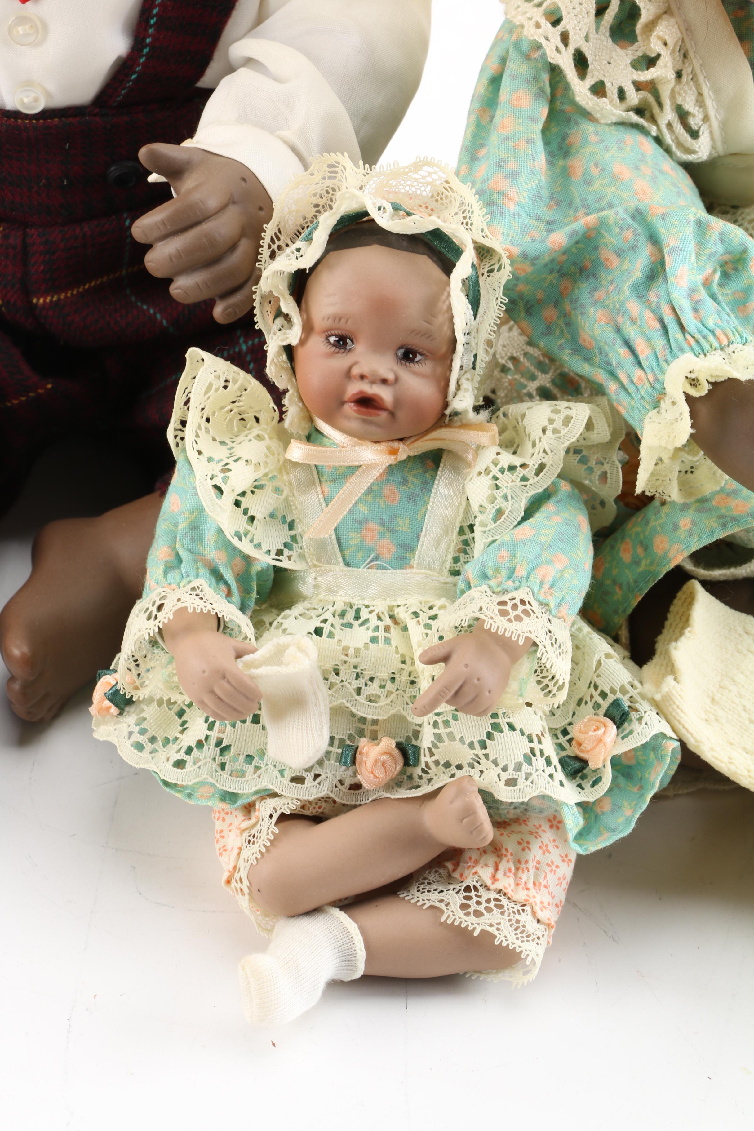 Yolanda Bello Signed "Picture-Perfect Babies" Porcelain Dolls