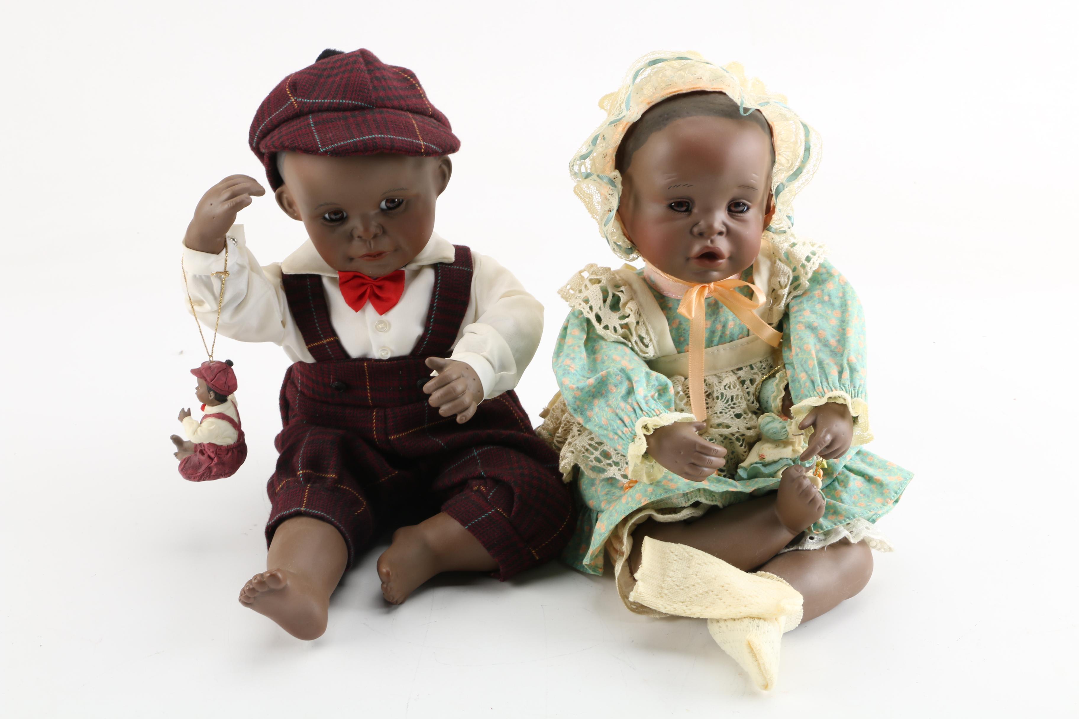 Yolanda Bello Signed "Picture-Perfect Babies" Porcelain Dolls