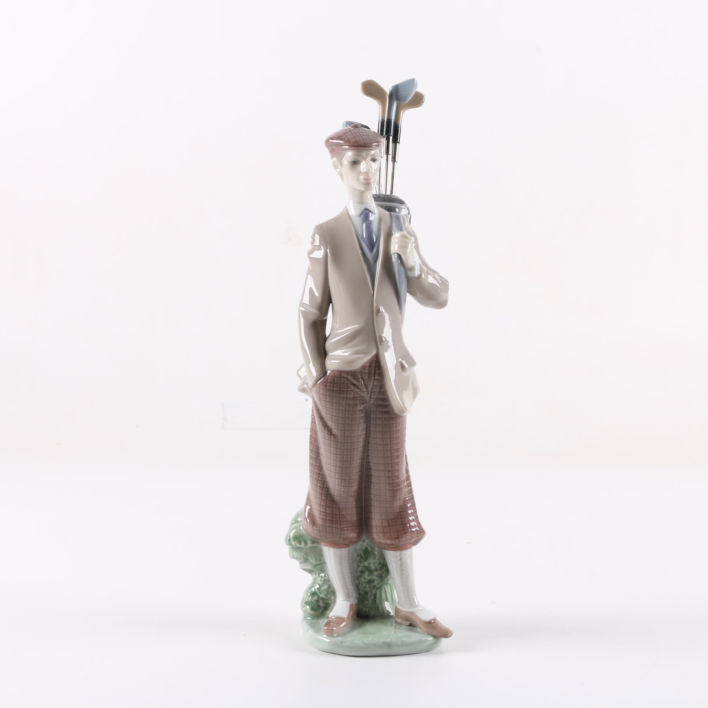 Lladró "Waiting to Tee Off" #5301 Retired Porcelain Figurine