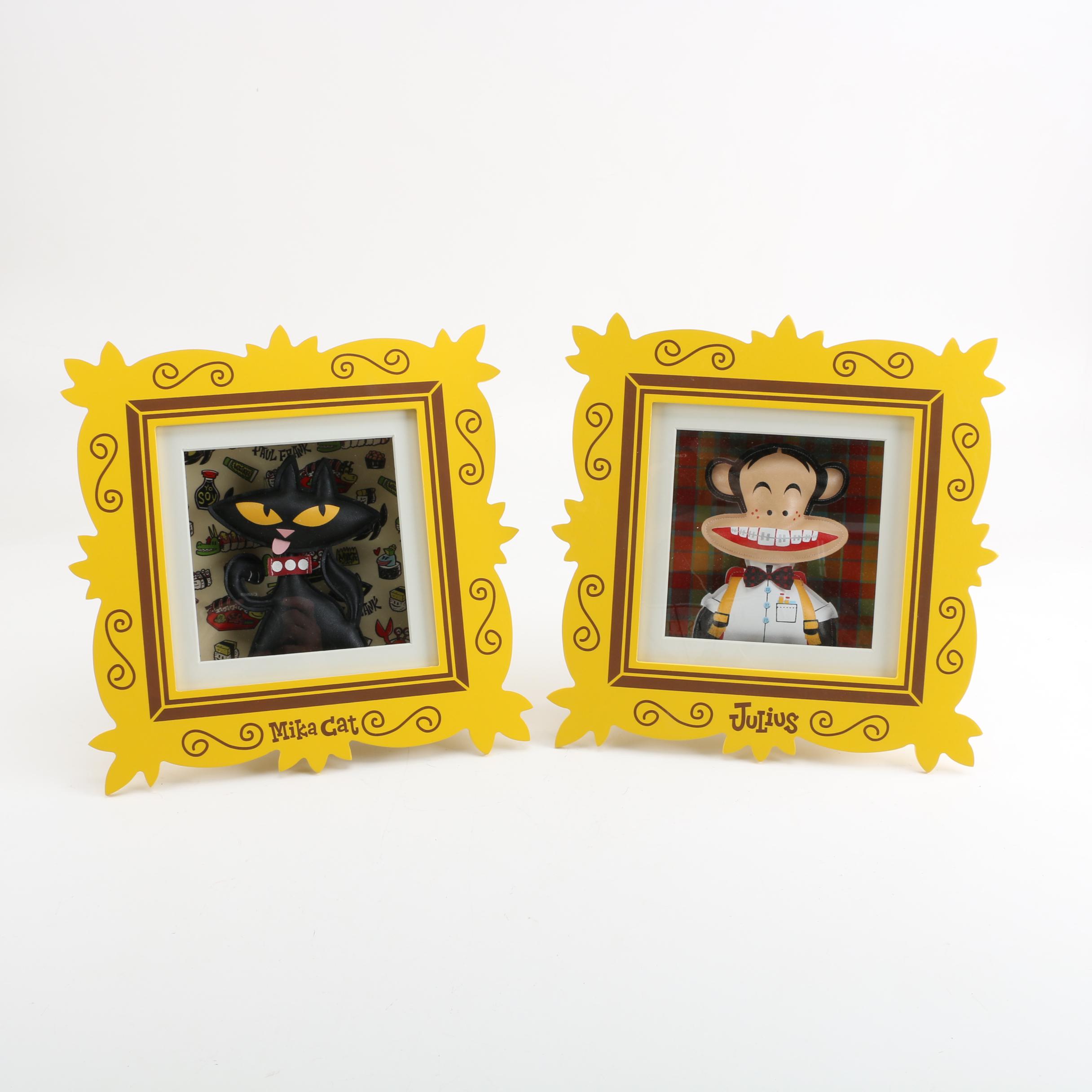 Paul Frank "Mika Cat" and "Julius" Wall Art from Land of Nod