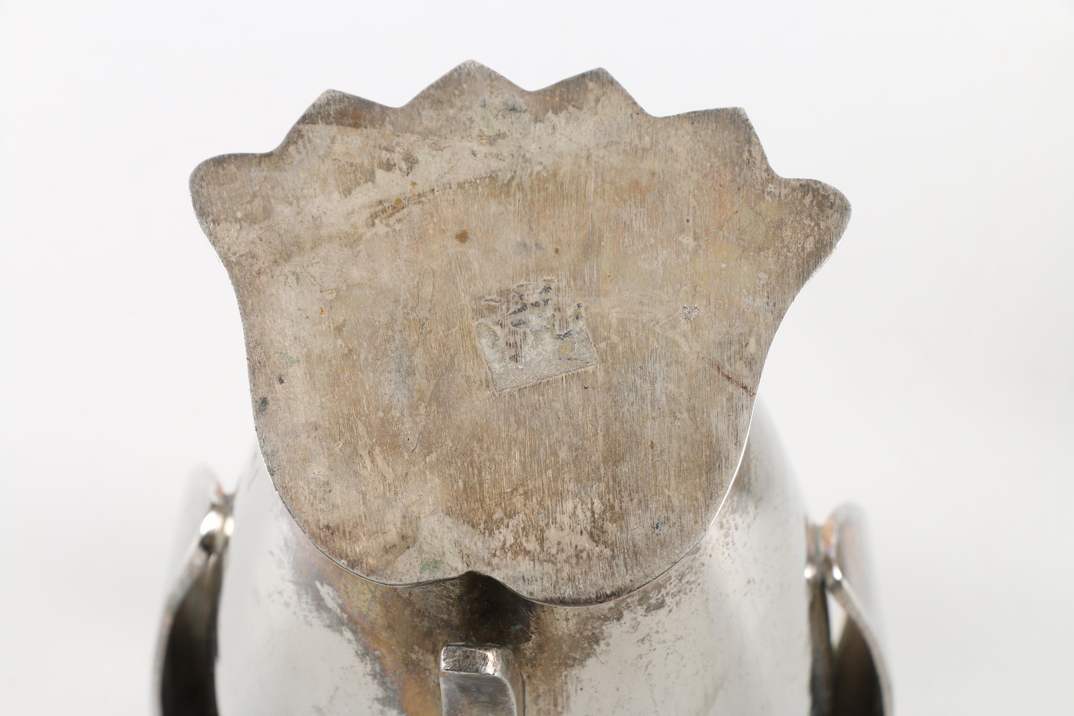 Penguin-Shaped Silver Plate Cocktail Shaker