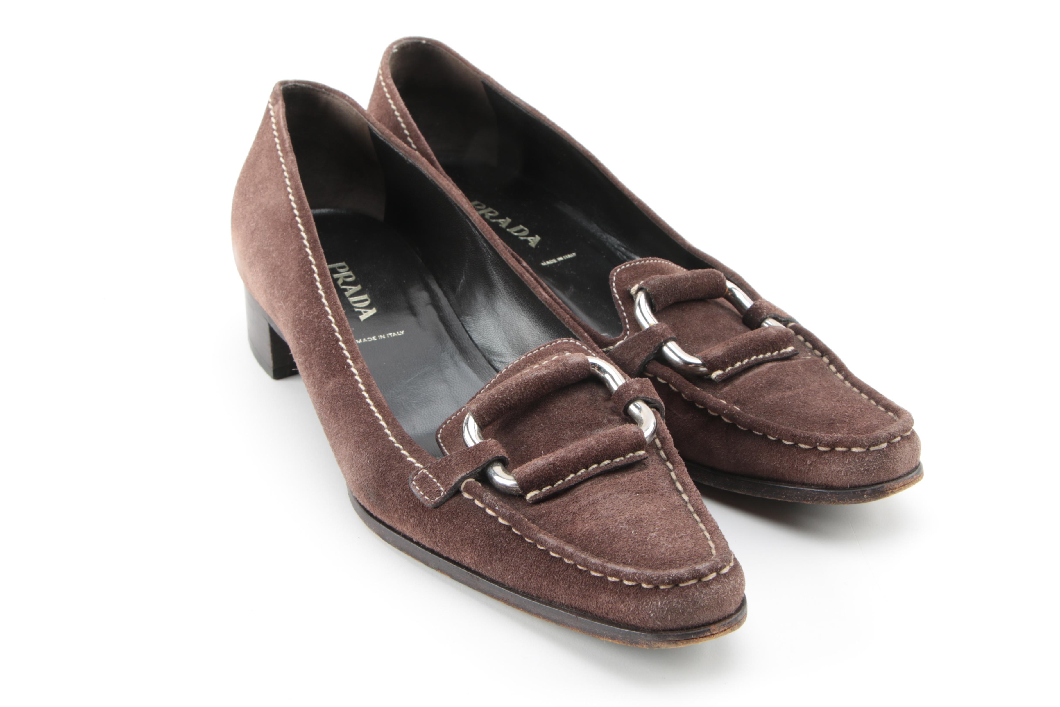 Women's Prada Suede Loafers