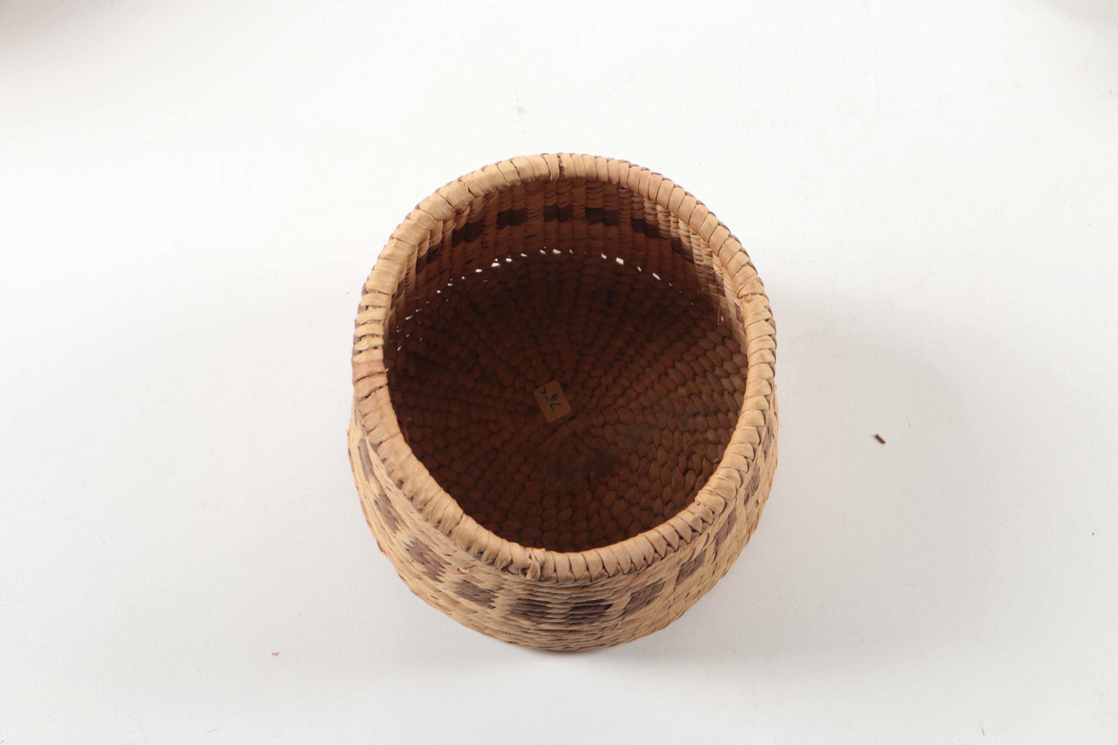 Woven Baskets and Wood Fruit Decor