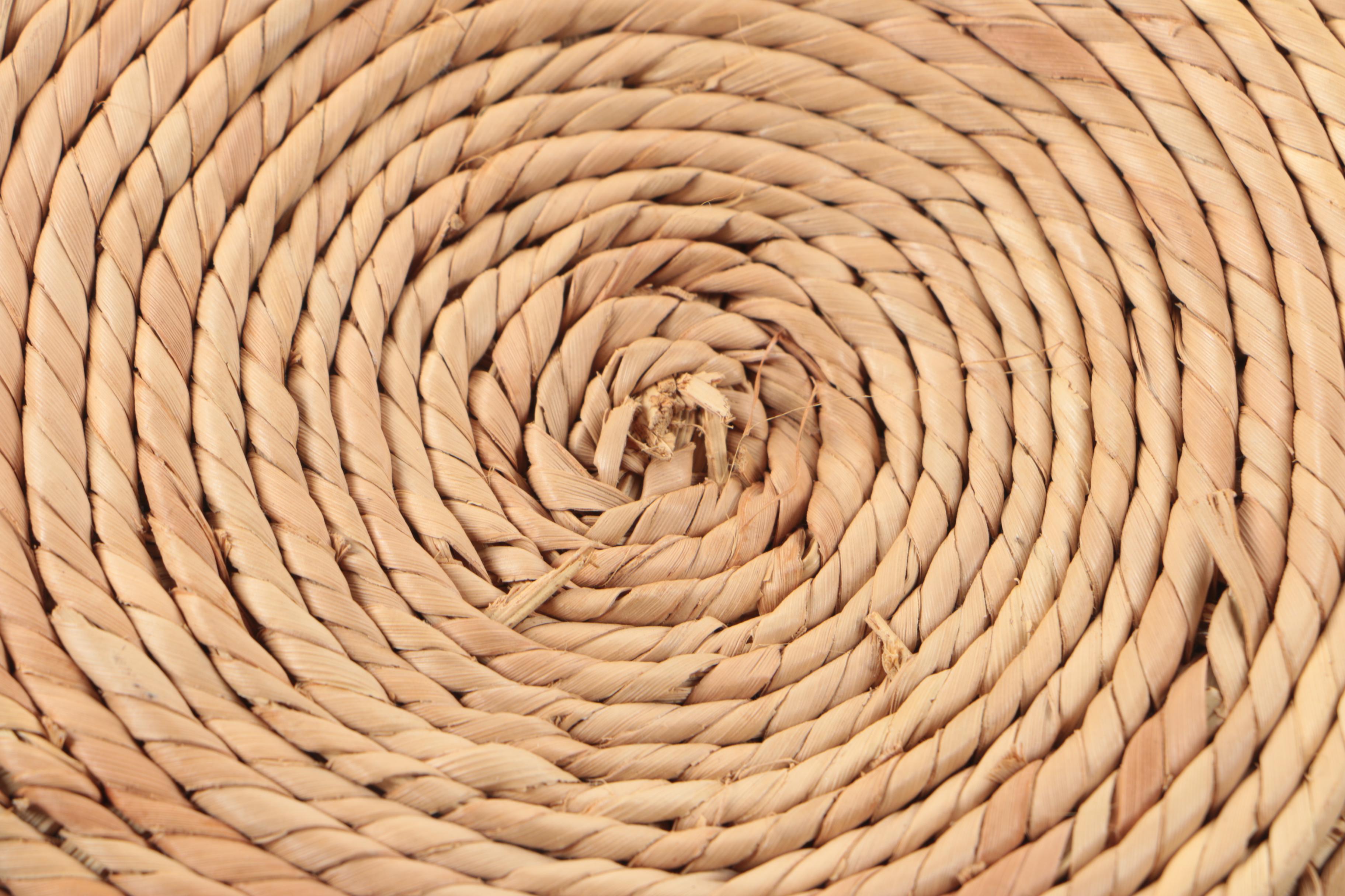 Woven Baskets and Wood Fruit Decor