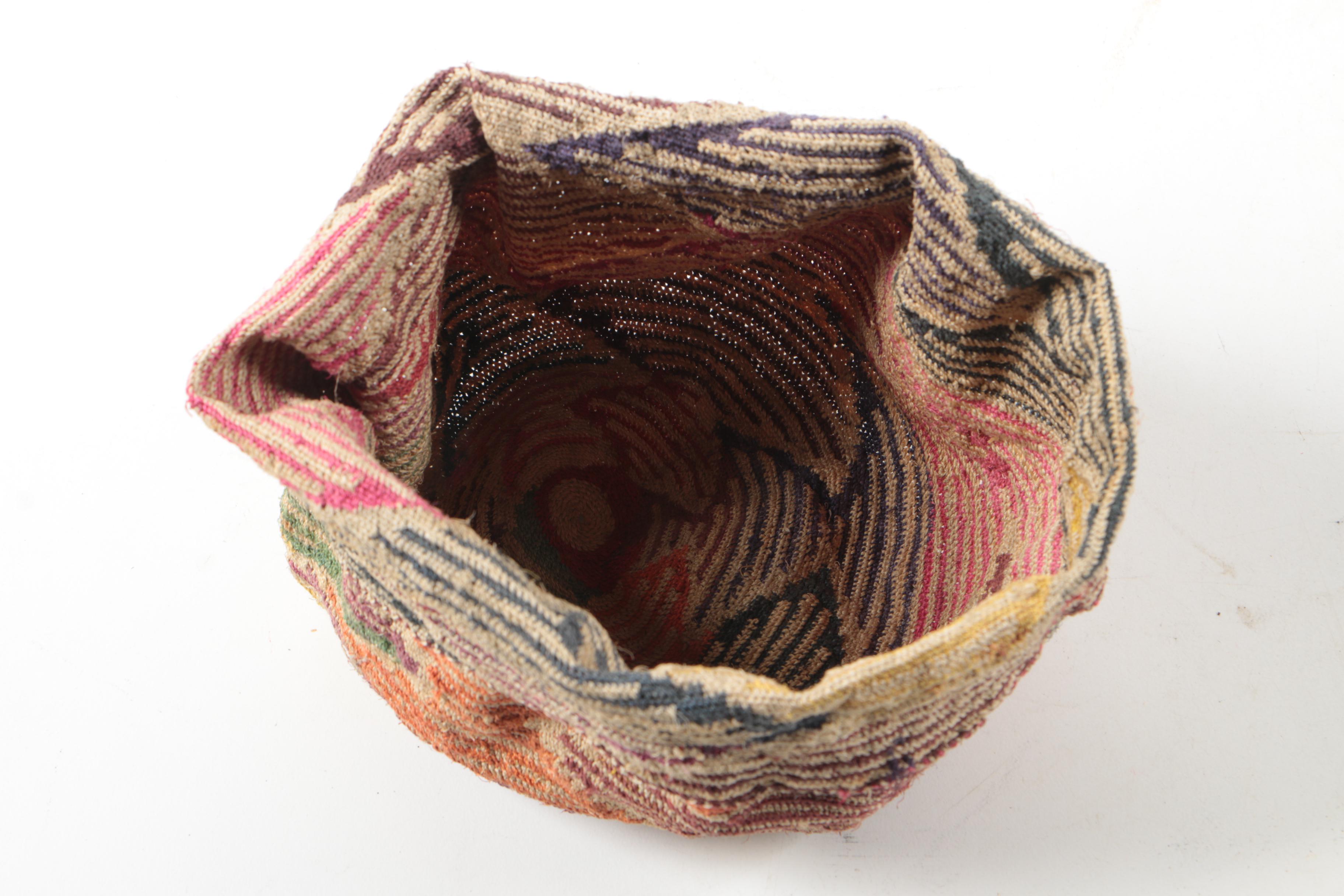 Woven Baskets and Wood Fruit Decor