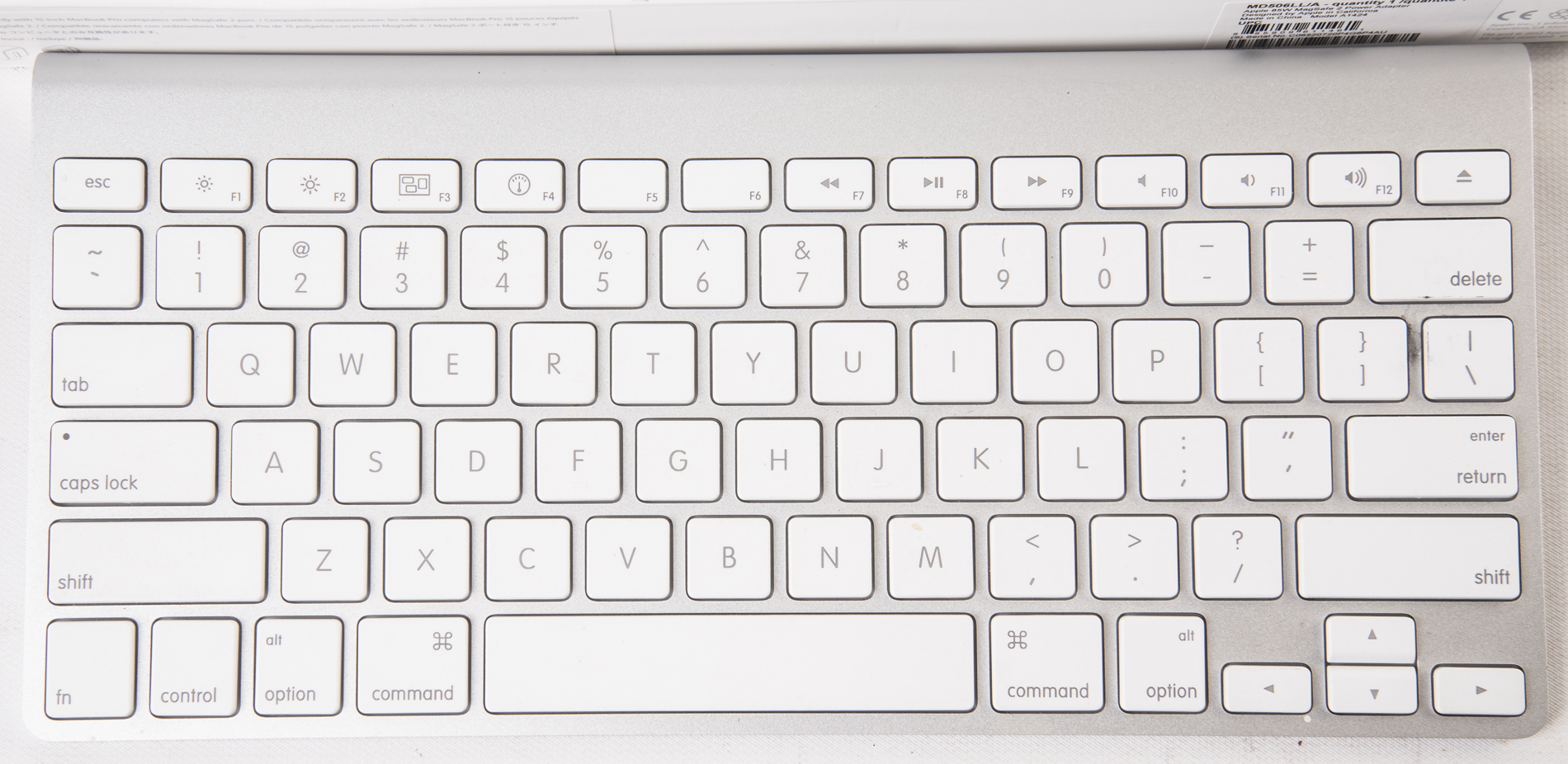 Apple AirPort Express Wifi, 85 W MagSafe 2 Power Adapter, and Wireless Keyboard