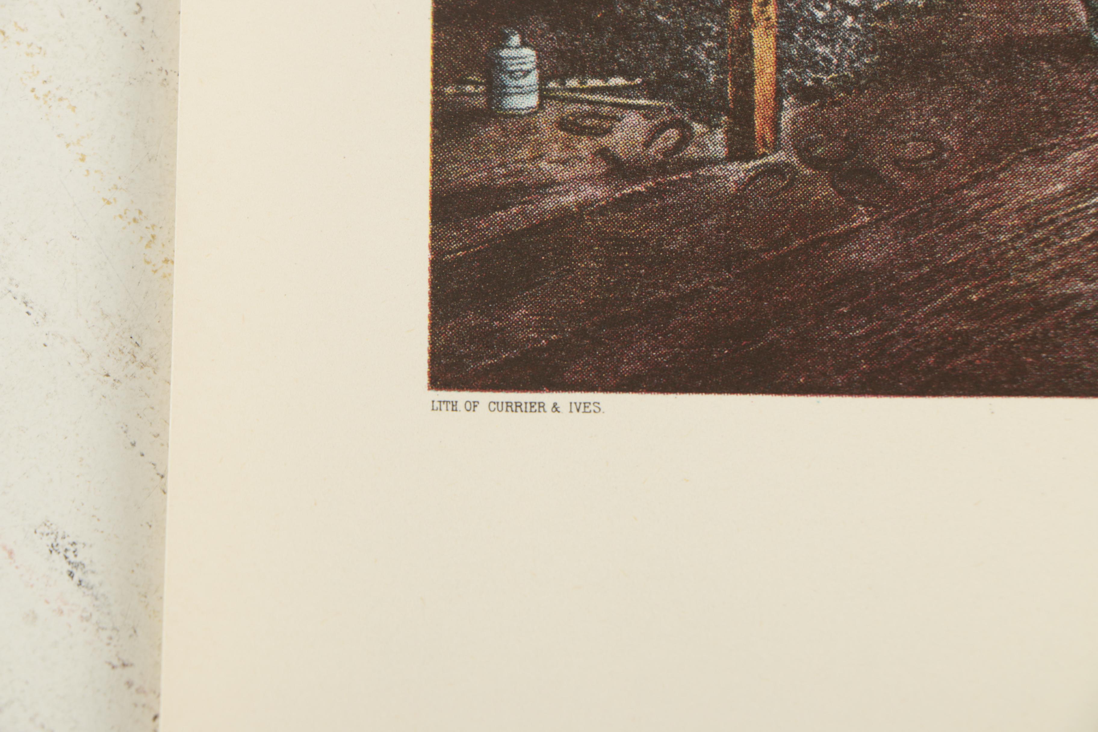 Collection of Vintage Currier & Ives Offset Lithograph Prints