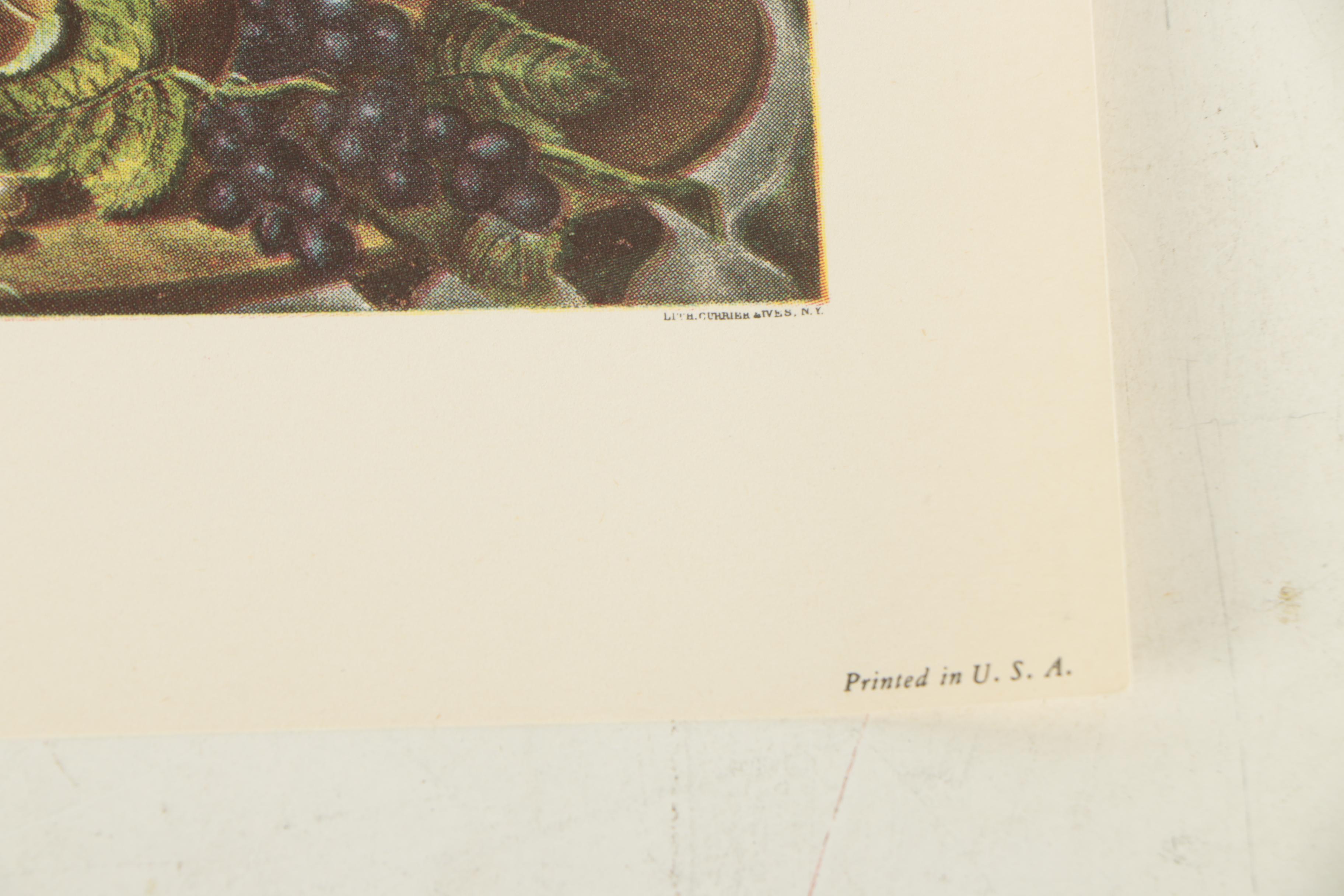 Collection of Vintage Currier & Ives Offset Lithograph Prints