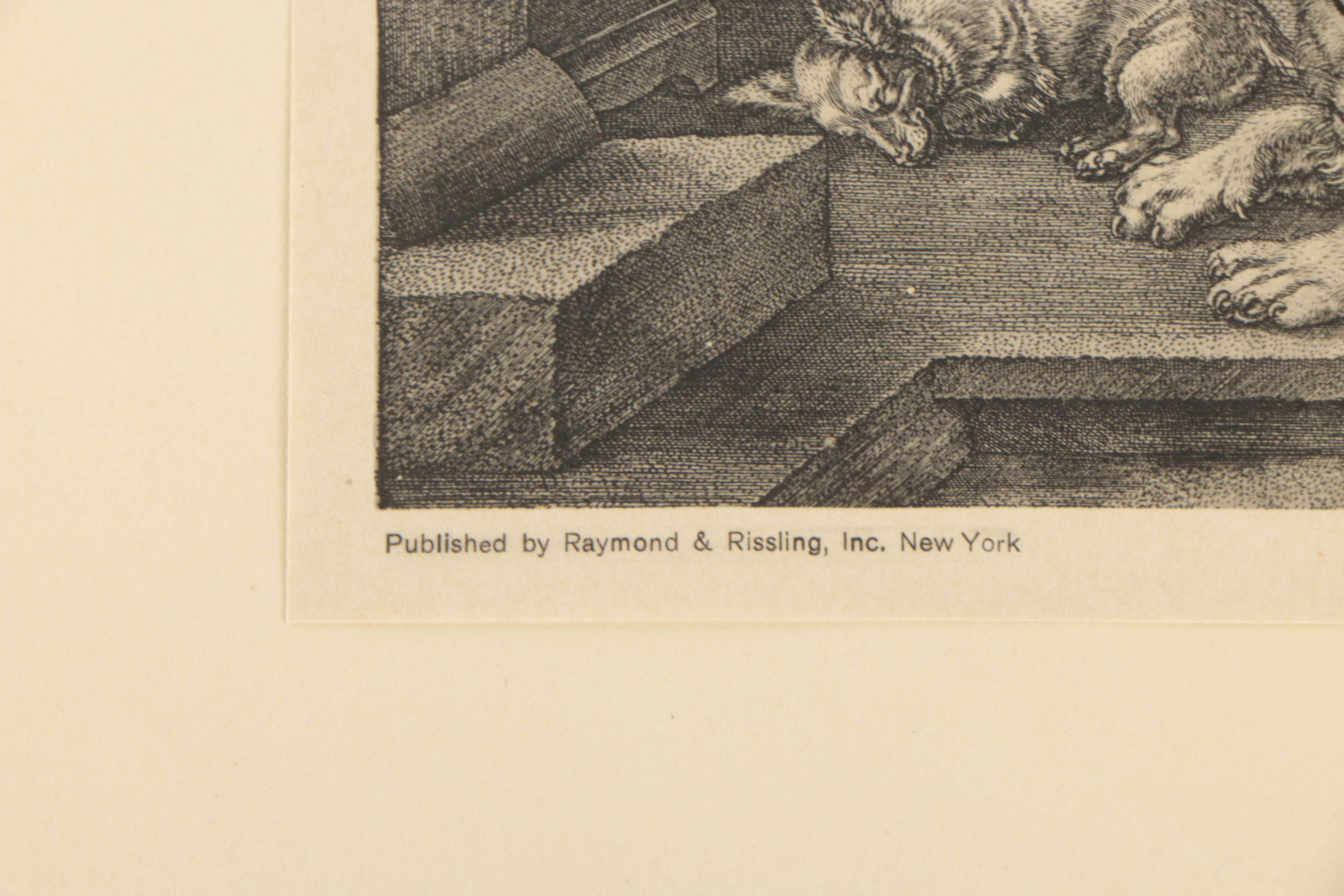 Lithograph Print After Albrecht Dürer "Saint Jerome in His Study"