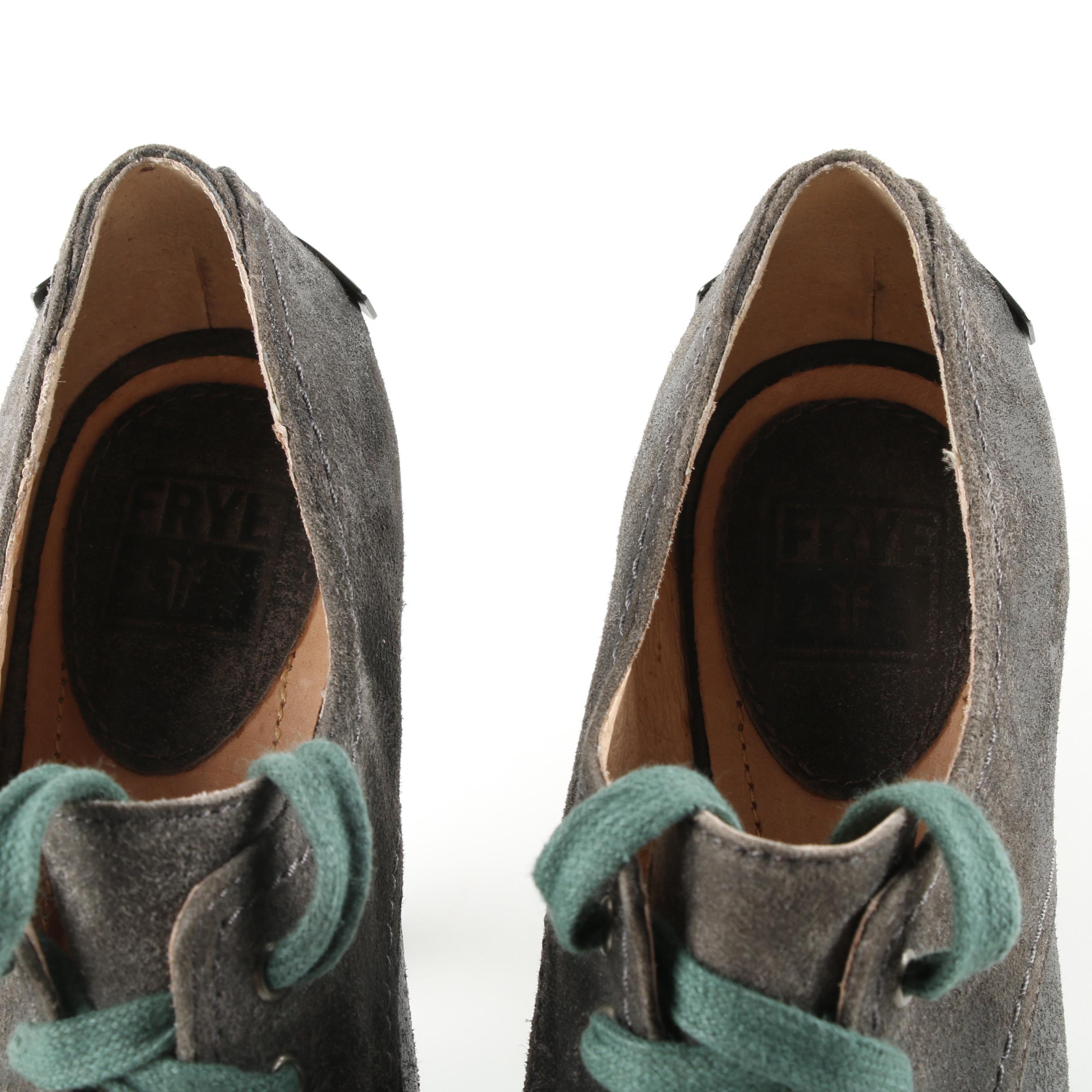 Frye Harlow Black Suede Oxford Bootie