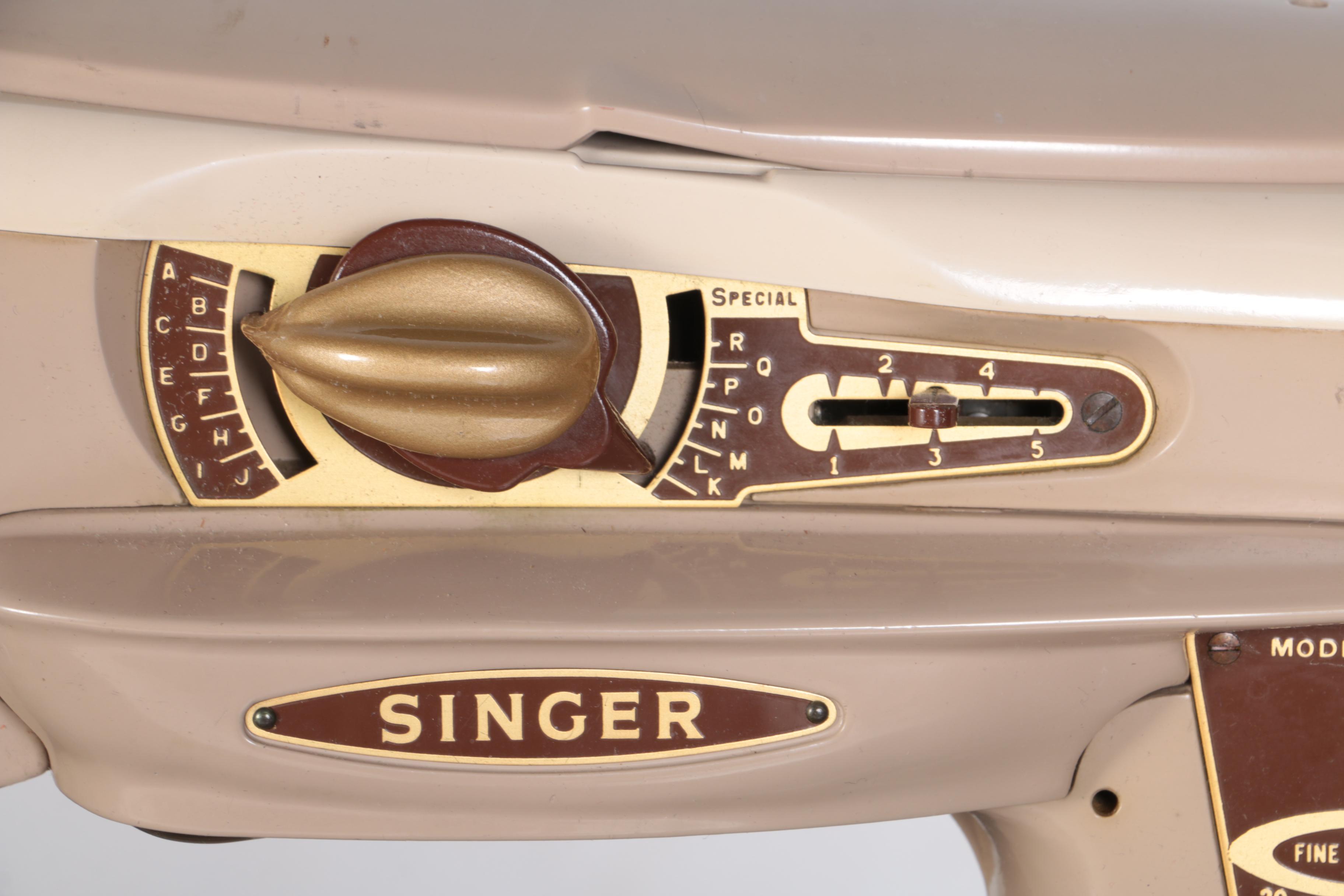 Vintage Singer 500A Sewing Machine and Table