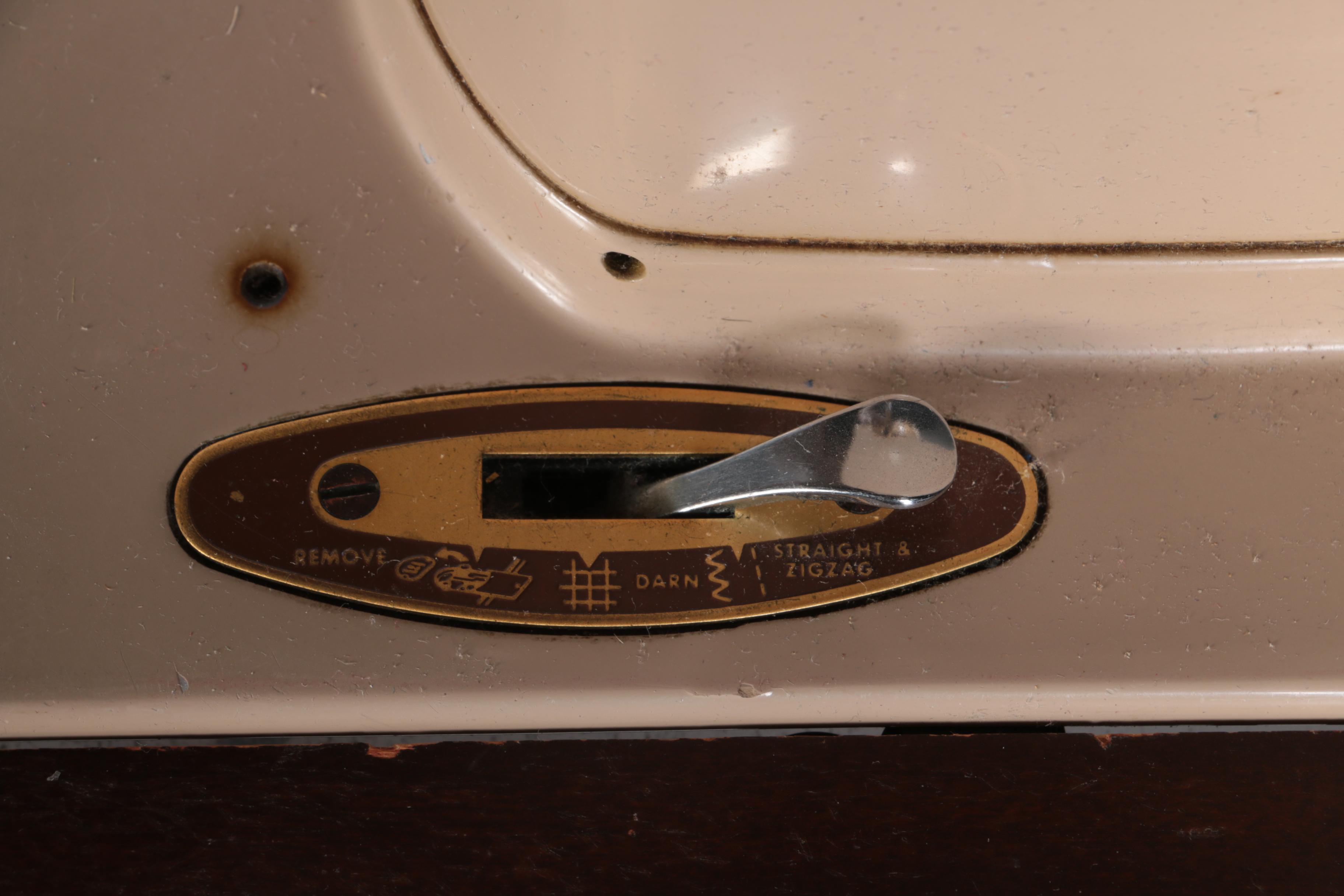 Vintage Singer 500A Sewing Machine and Table