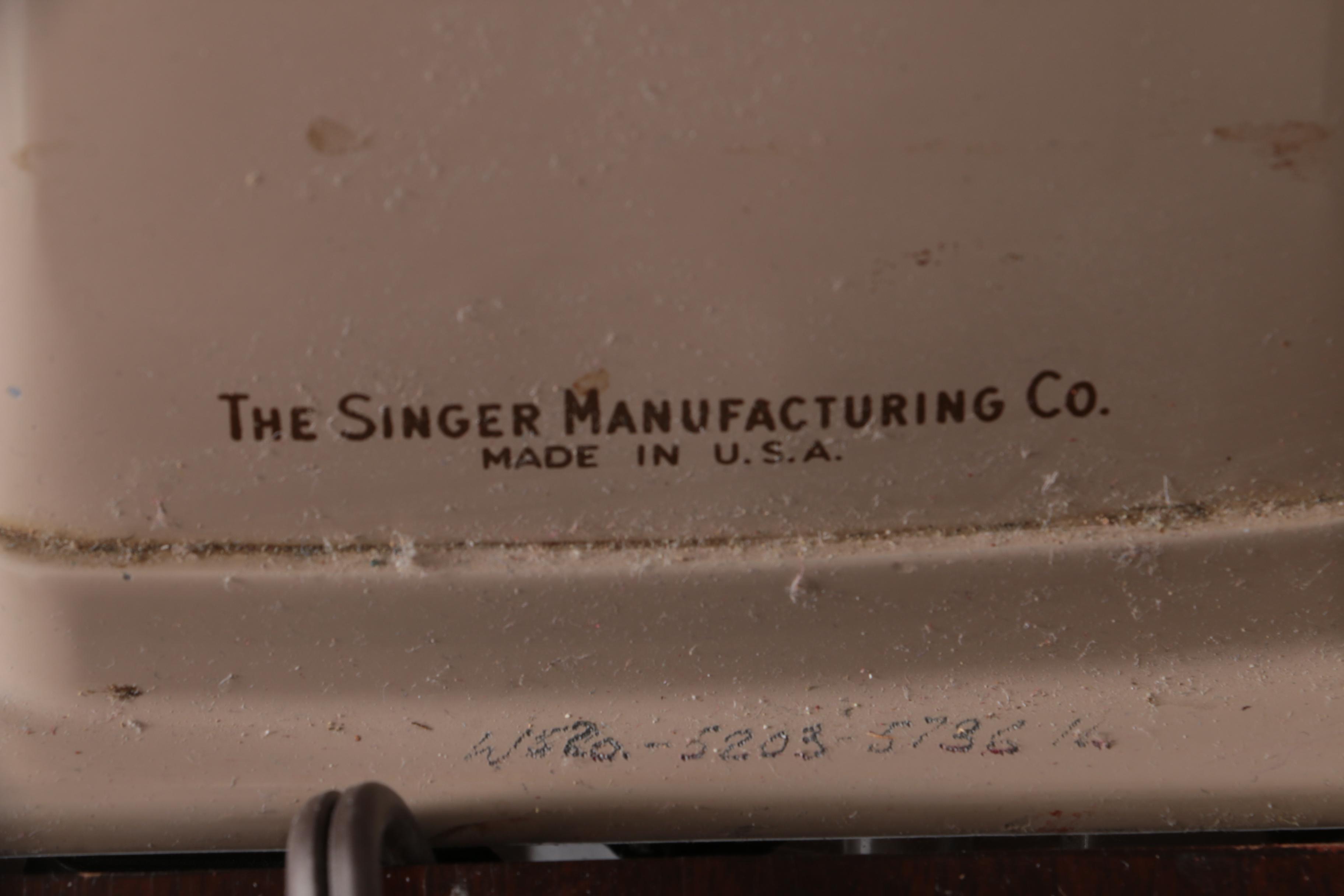 Vintage Singer 500A Sewing Machine and Table