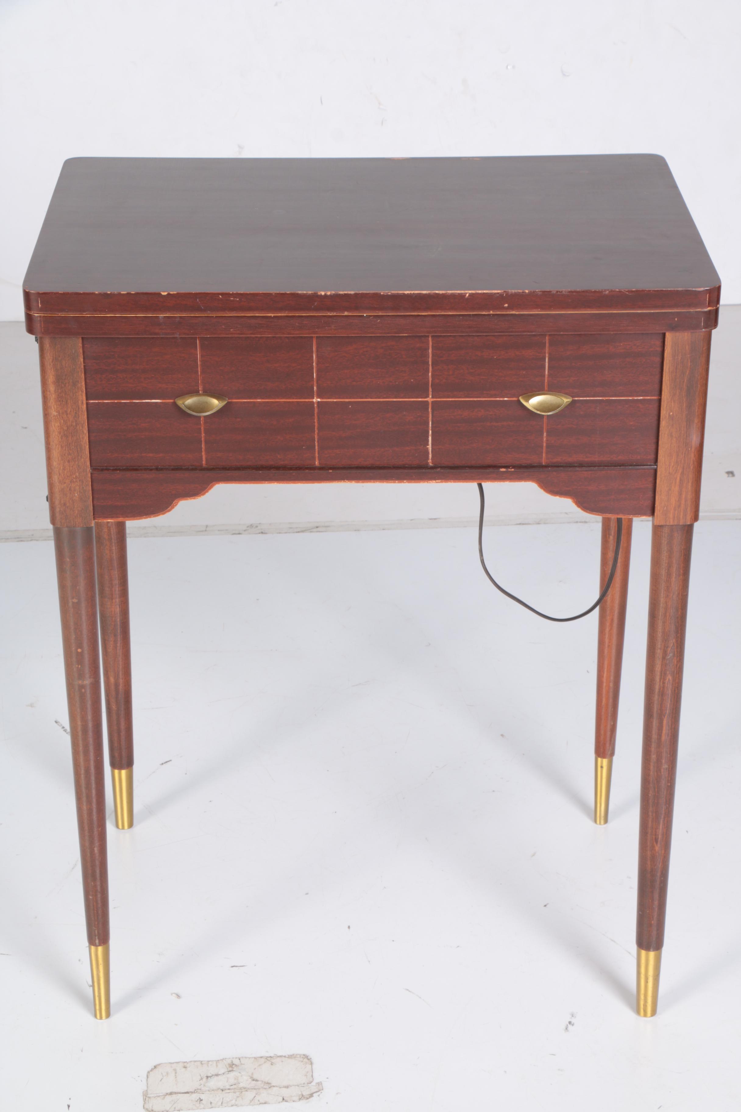 Vintage Singer 500A Sewing Machine and Table