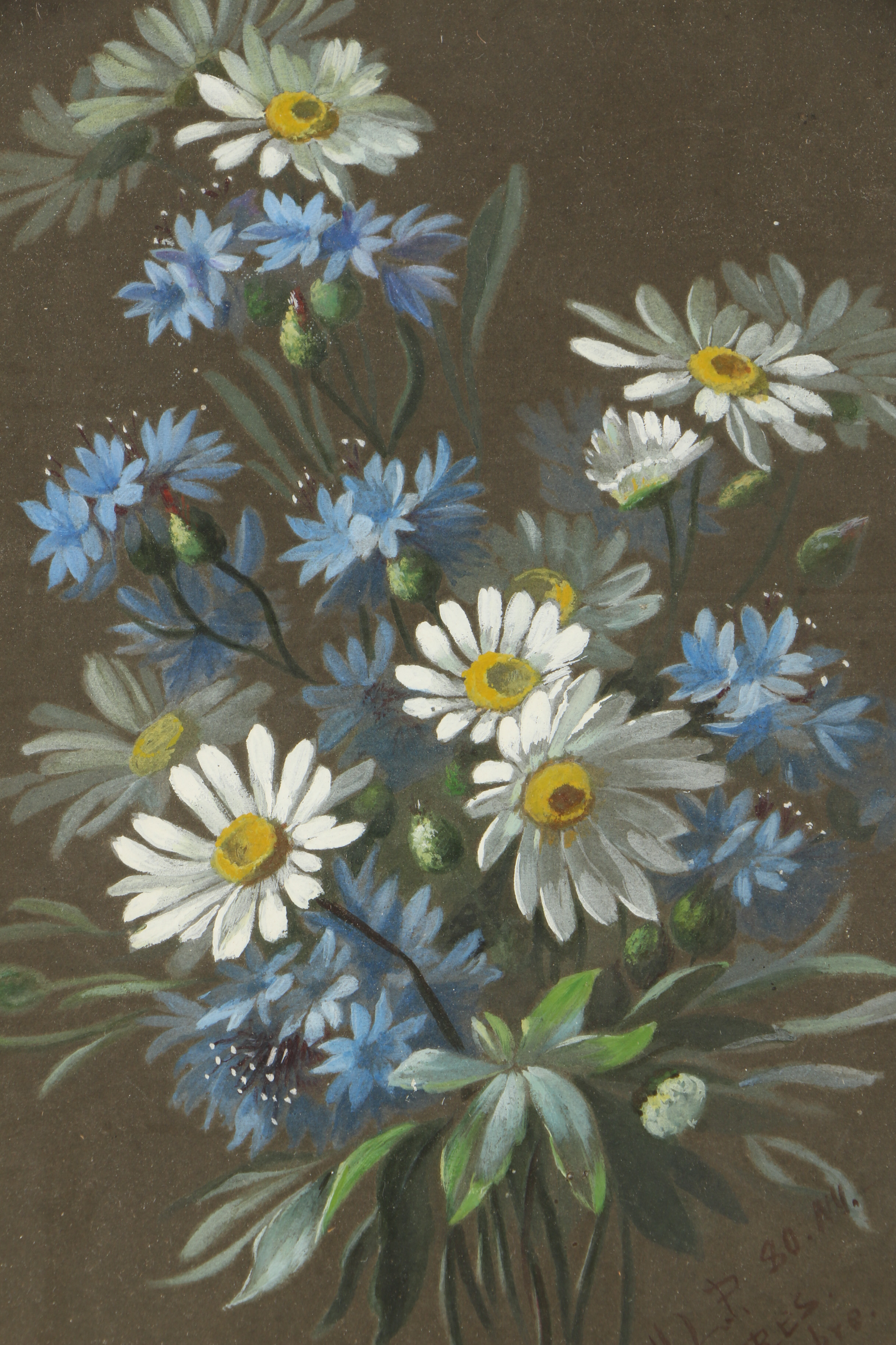 Late 20th Century Gouache Painting