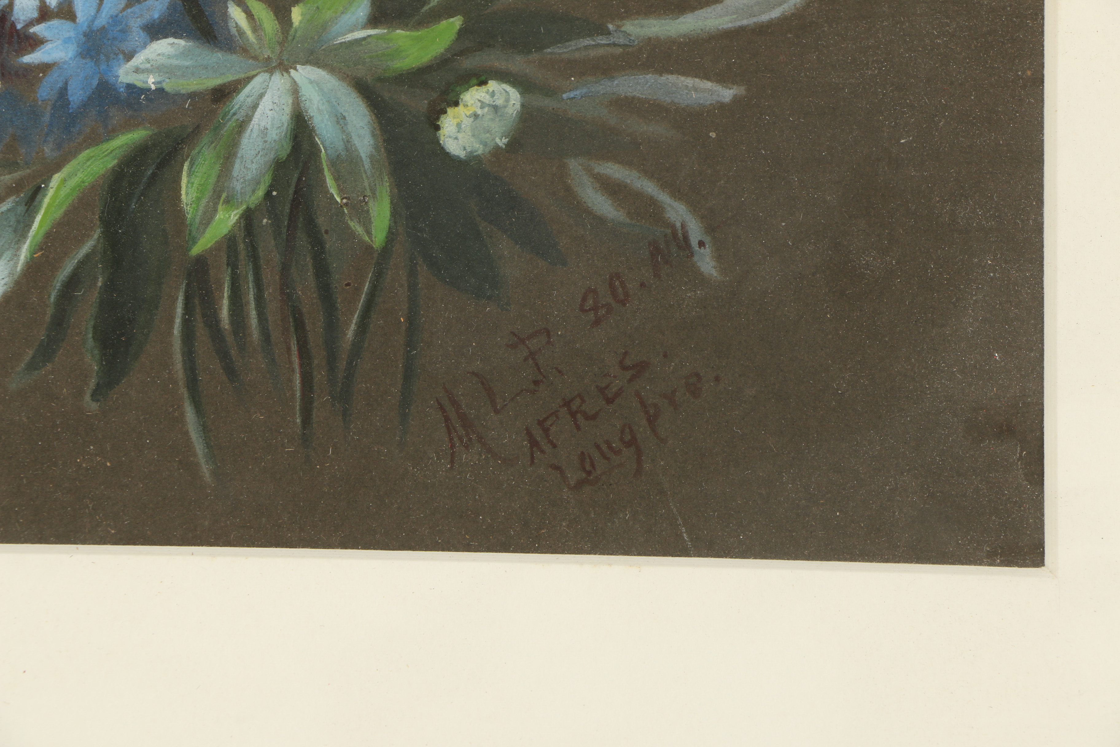 Late 20th Century Gouache Painting