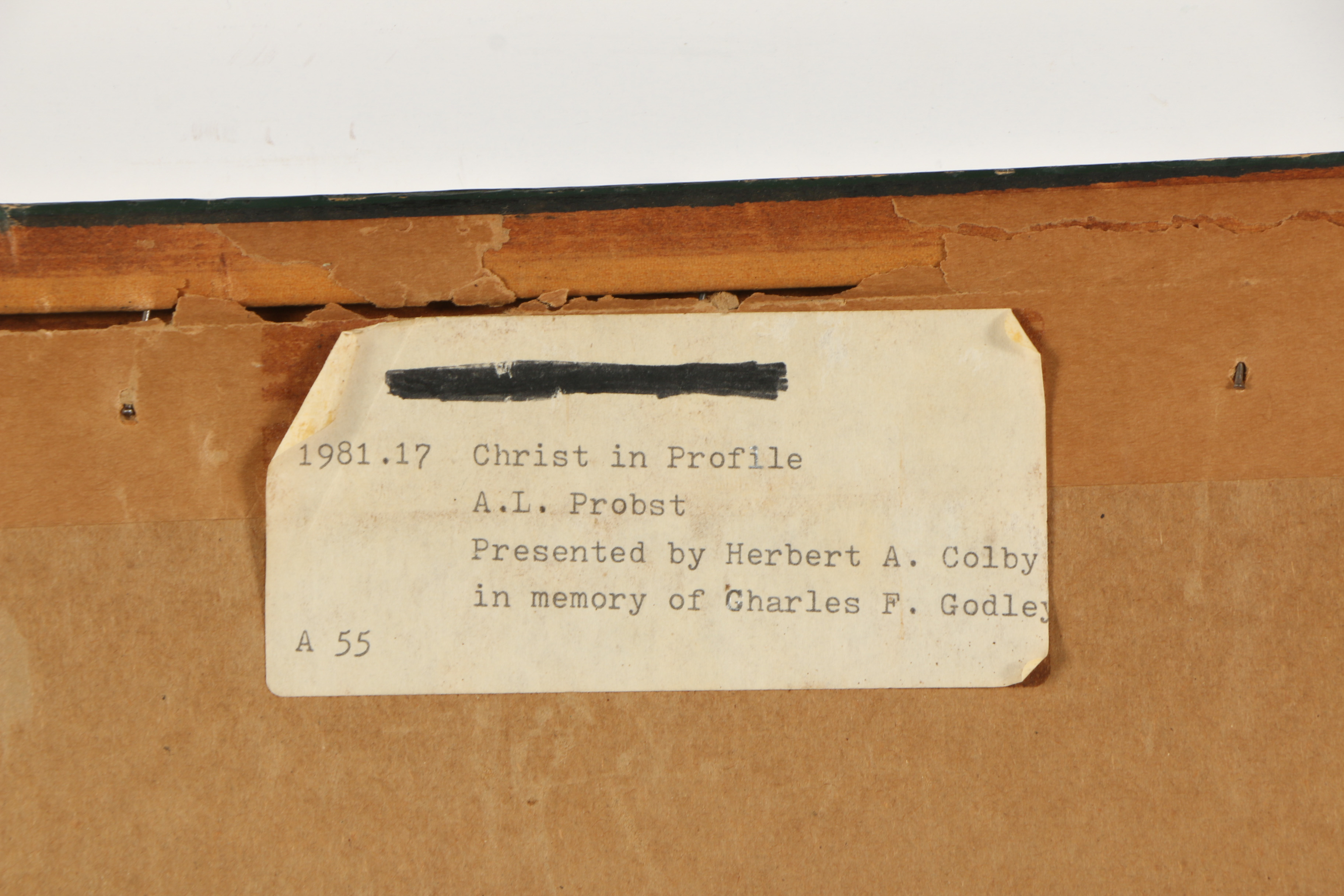 Joachim Probst Ink Painting "Christ in Profile"