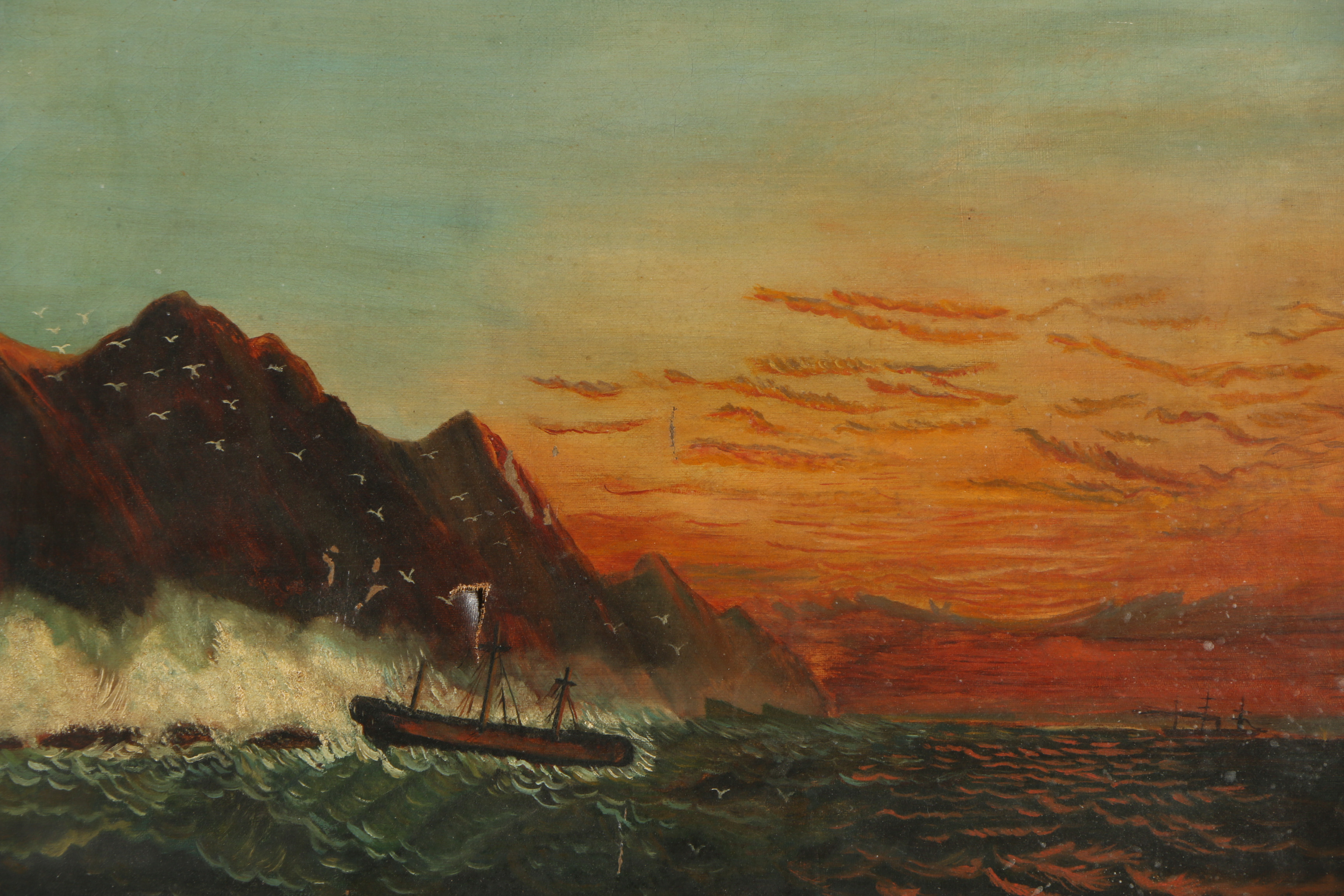 M. Worster 1840 Oil Painting "Dubuque, Iowa"