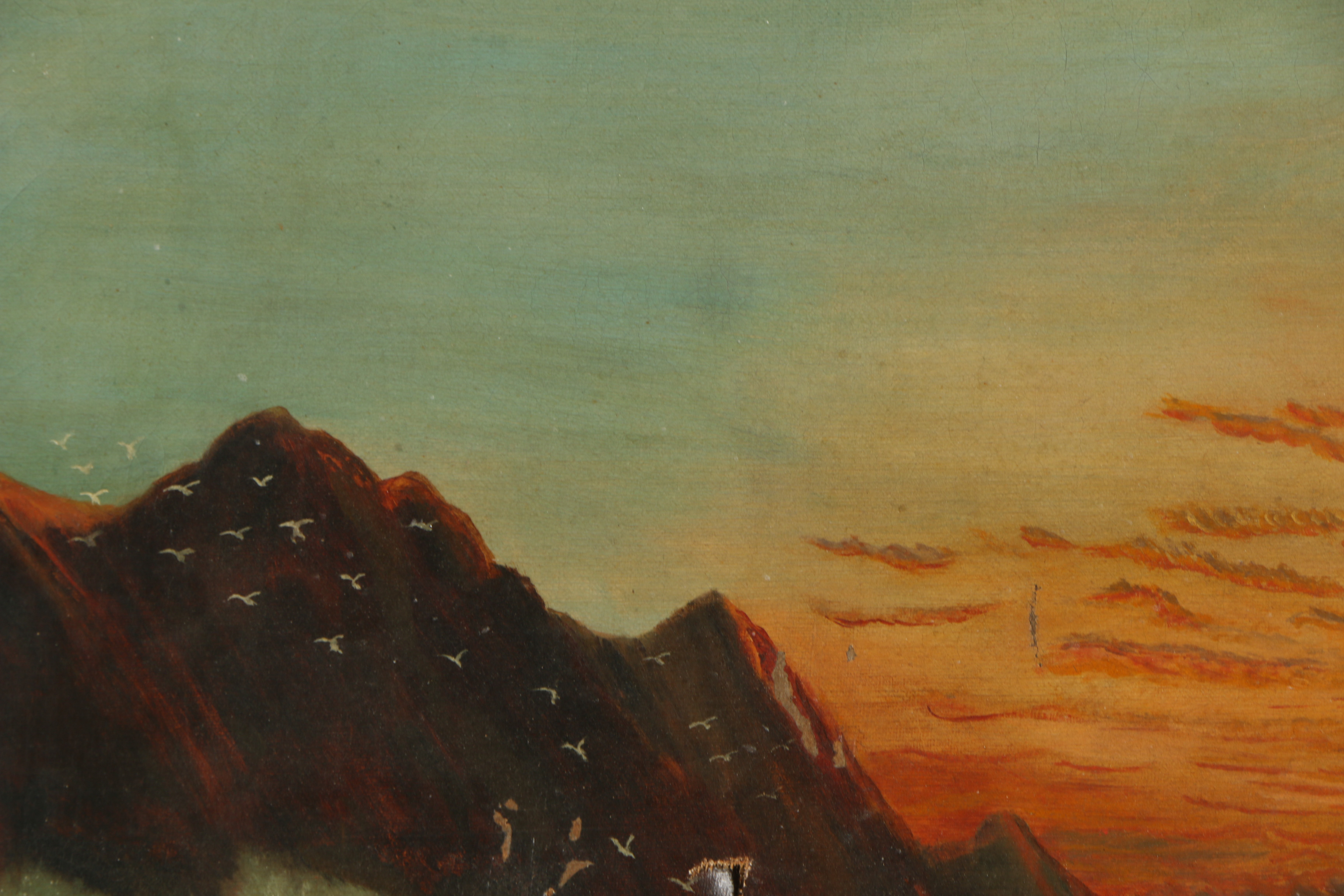 M. Worster 1840 Oil Painting "Dubuque, Iowa"