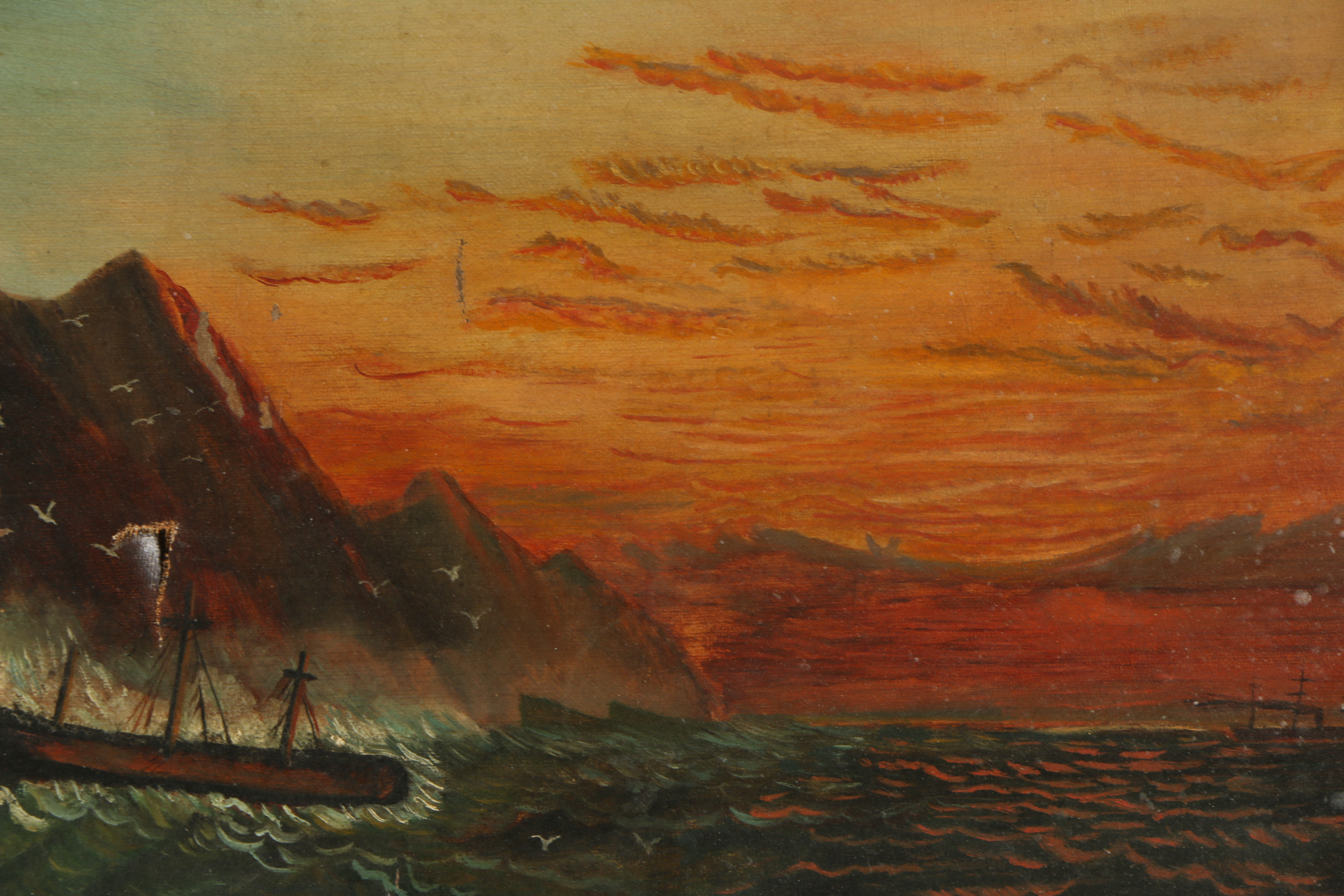 M. Worster 1840 Oil Painting "Dubuque, Iowa"