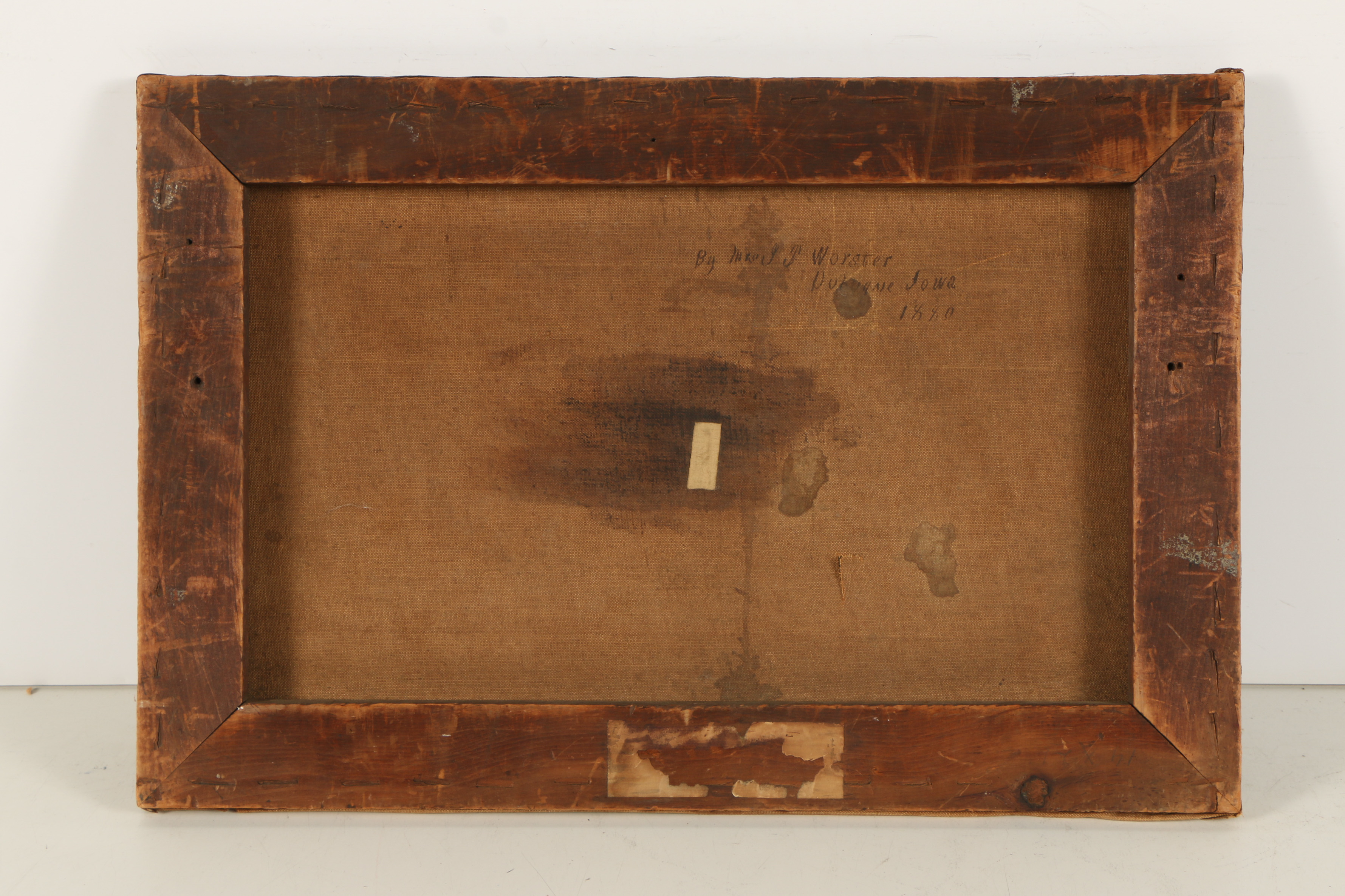 M. Worster 1840 Oil Painting "Dubuque, Iowa"