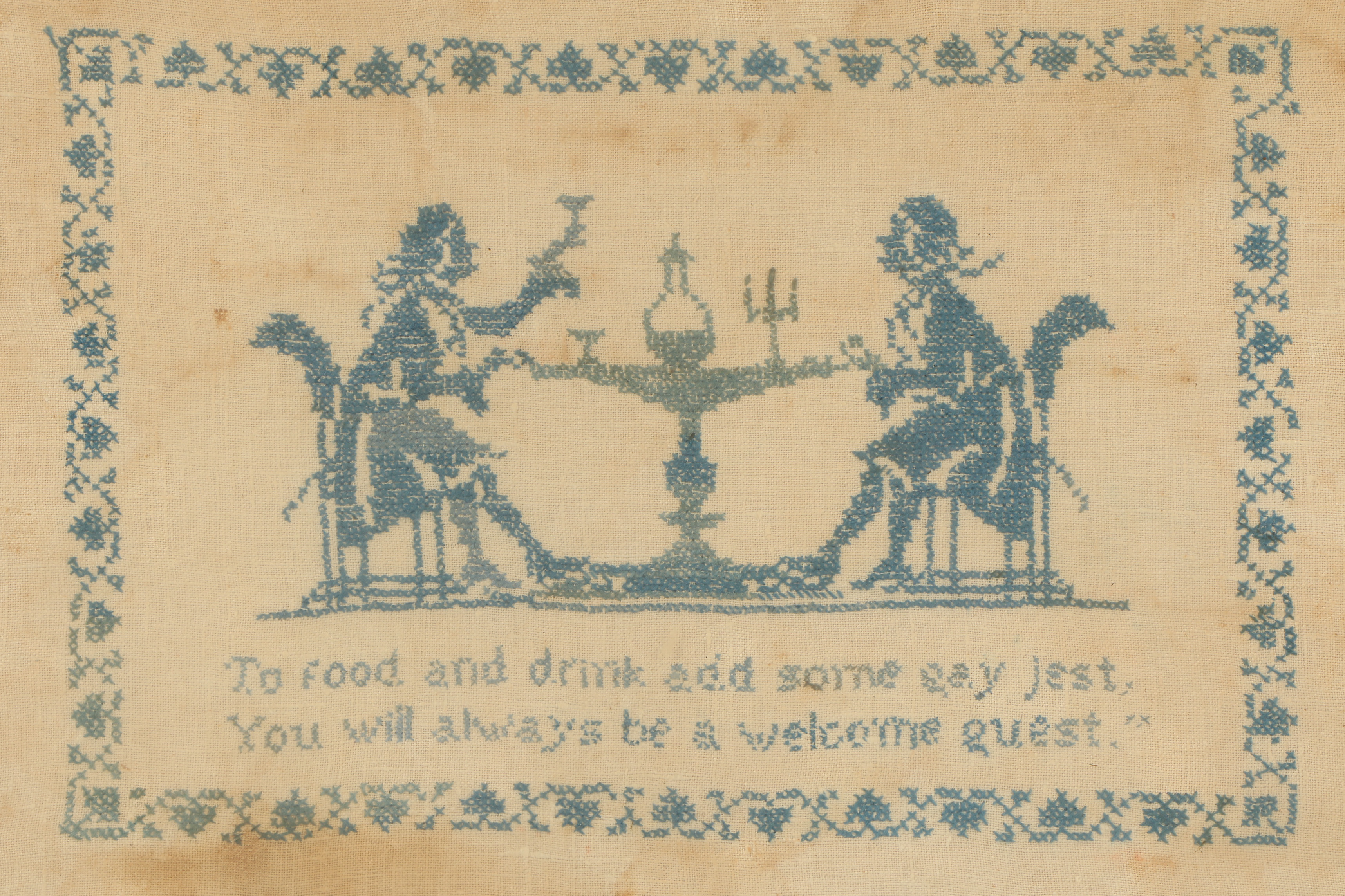 Antique Cross-Stitch Sampler